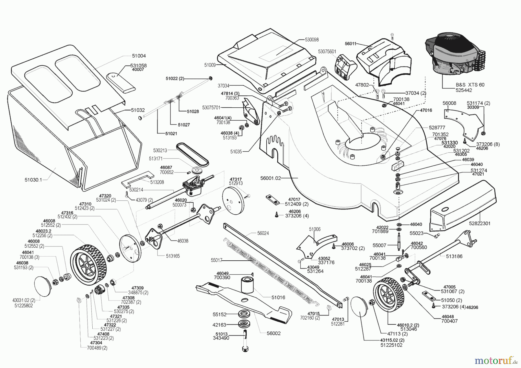 Sigma Gartentechnik Benzinrasenmäher SL 56 BR3 00/0 - 10/1998 Seite 1