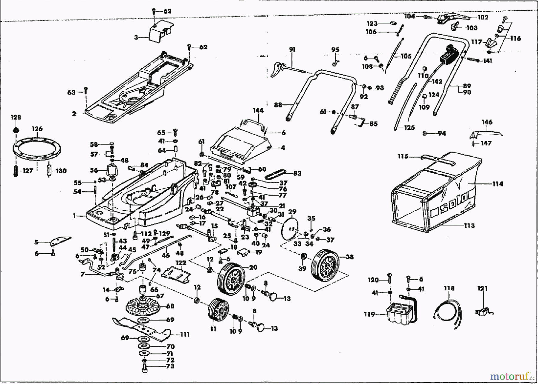  Solo by AL-KO Gartentechnik Benzinrasenmäher Primo 546 R / RT / S / RS / RO / SM / ZR / HR / HRM ET 021991 Druck 9 546 705 02/1991 [SN: ET 021991 Druck 9 546 705] - 02/1992 [SN: ET 021992 Druck 9 546 706] Seite 1