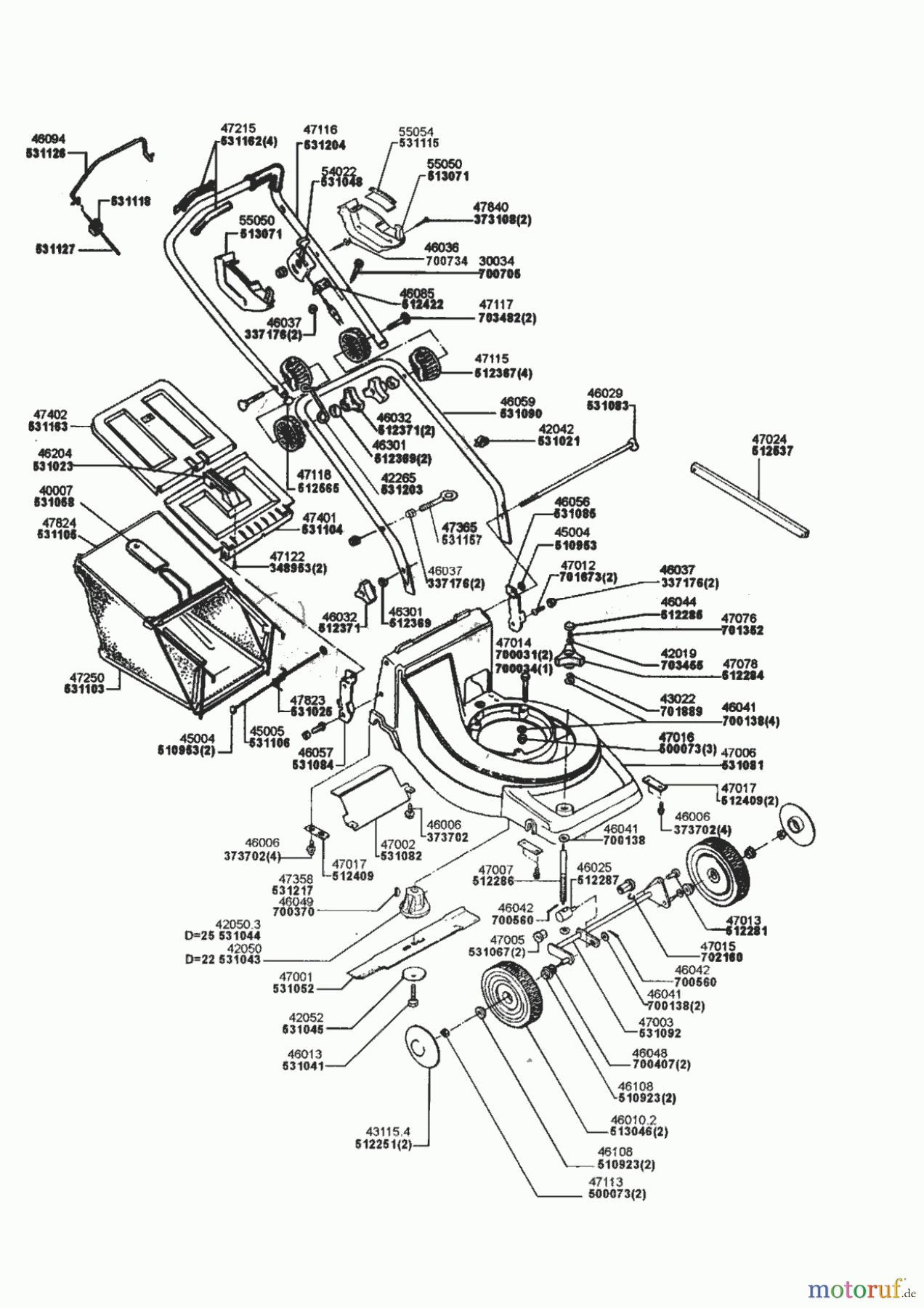 AL-KO Gartentechnik Benzinrasenmäher 46 B 01/1995 Seite 1