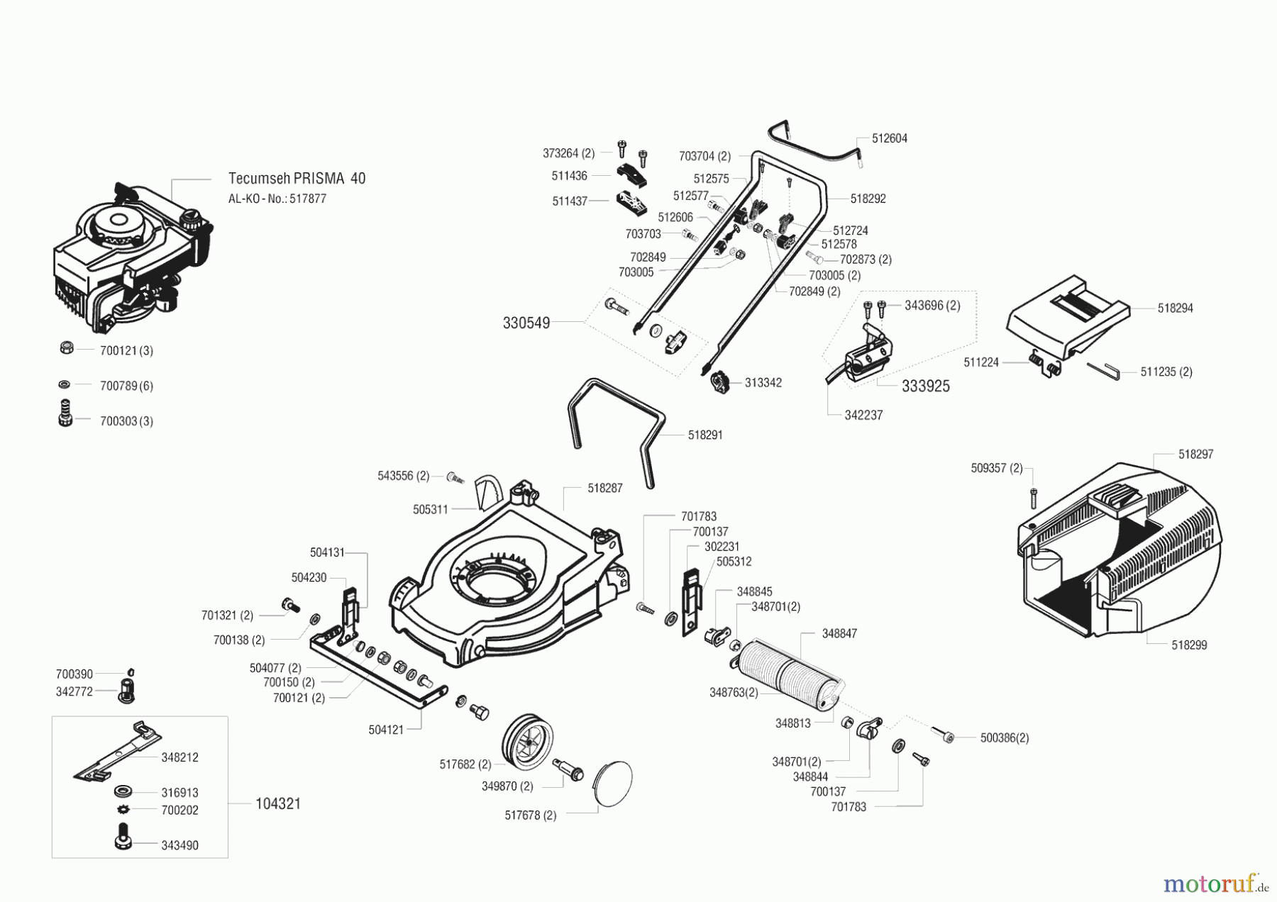 AL-KO Gartentechnik Benzinrasenmäher 420 BW OPP 02/1995 Seite 1