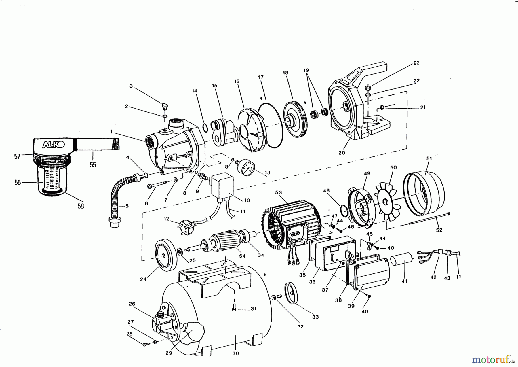 AL-KO Wassertechnik Hauswasserwerke HW 1000 03/1995 Seite 1