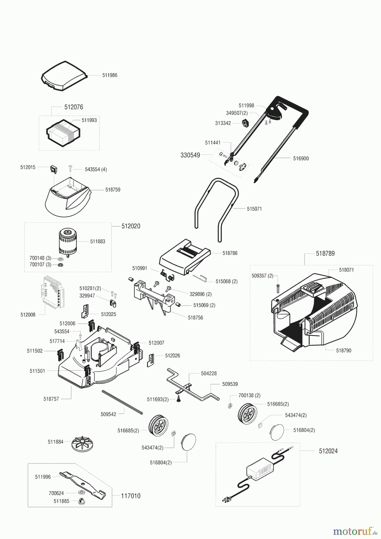 Gardol Gartentechnik Akkurasenmäher Accu Tec 320 03/1995 Seite 1