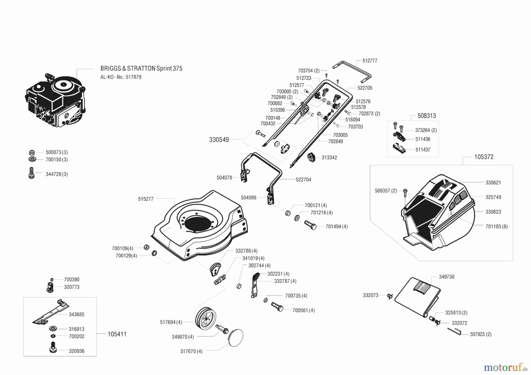 Orion Gartentechnik Benzinrasenmäher 40 B Seite 1