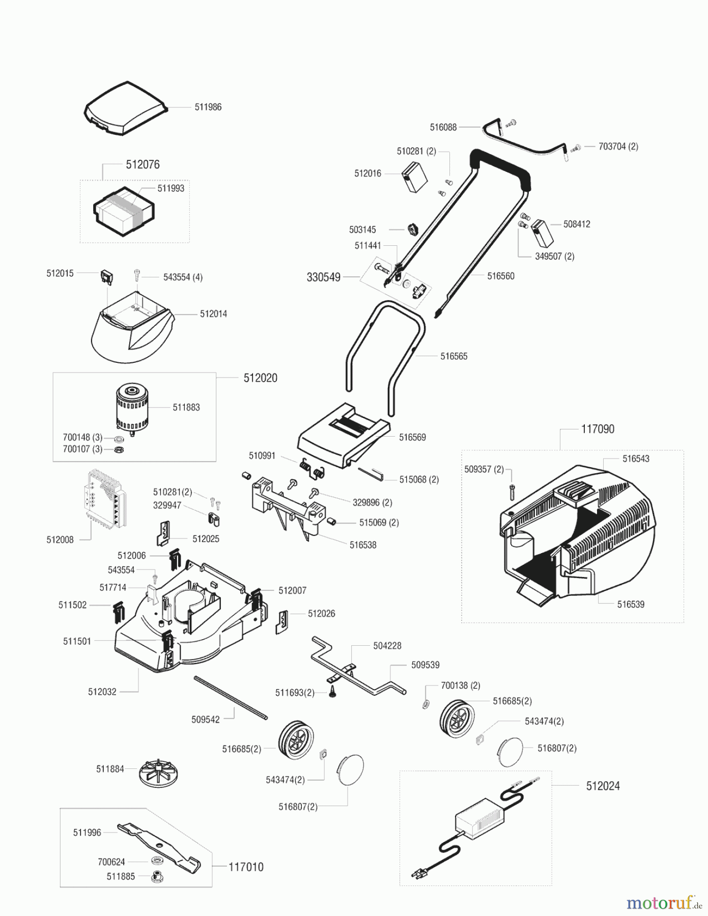 Concord Gartentechnik Akkurasenmäher Accu 3200 07/1995 Seite 1