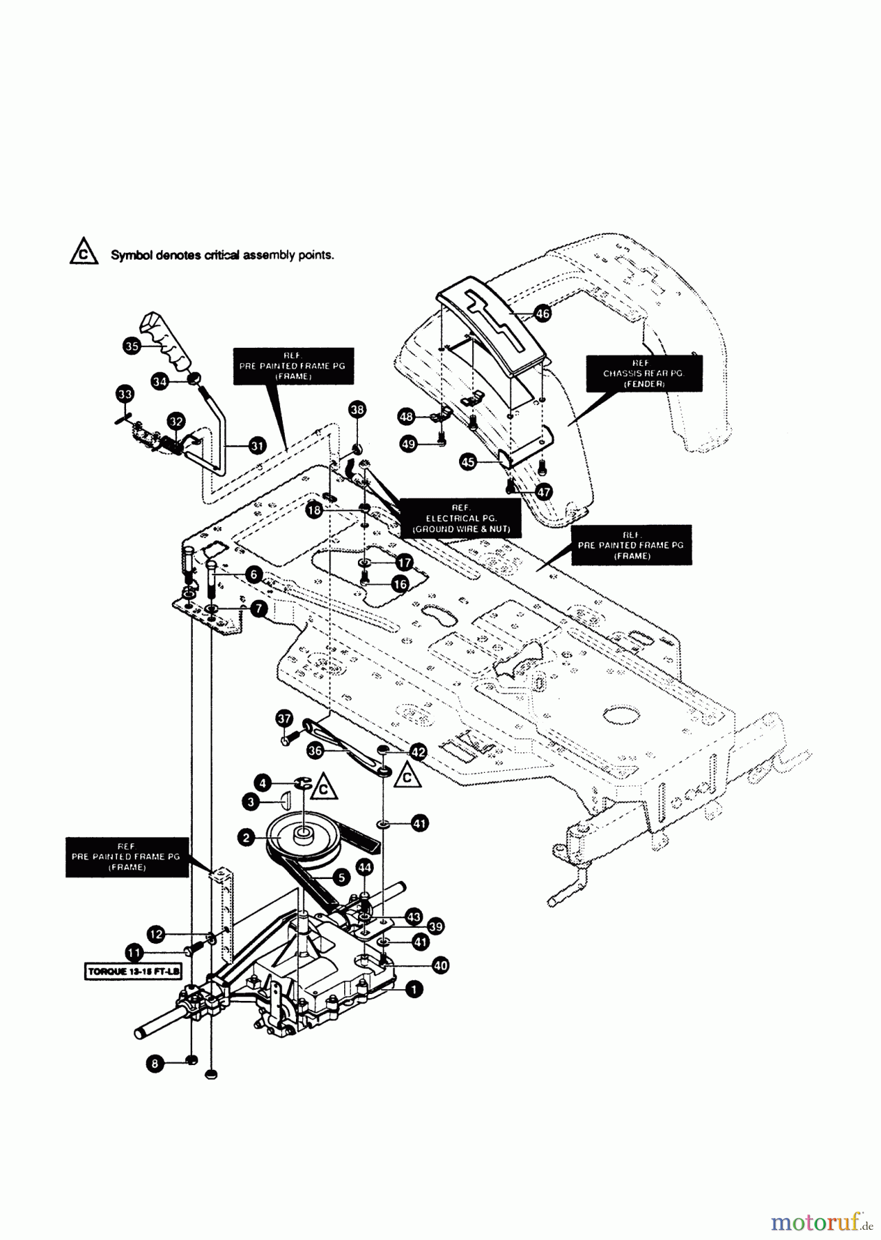  AL-KO Gartentechnik Rasentraktor T 13/102 SD ab 01/1996 Seite 7