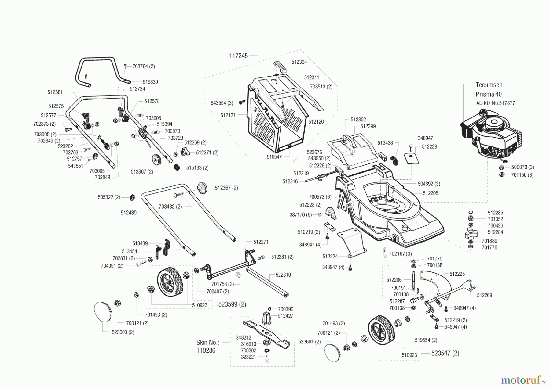AL-KO Gartentechnik Benzinrasenmäher Sunline 430 B Seite 1