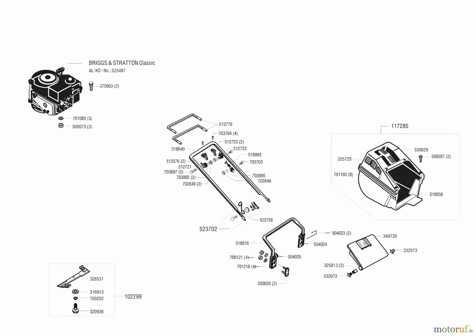 AL-KO Gartentechnik Benzinrasenmäher Top 3500 HR Seite 1
