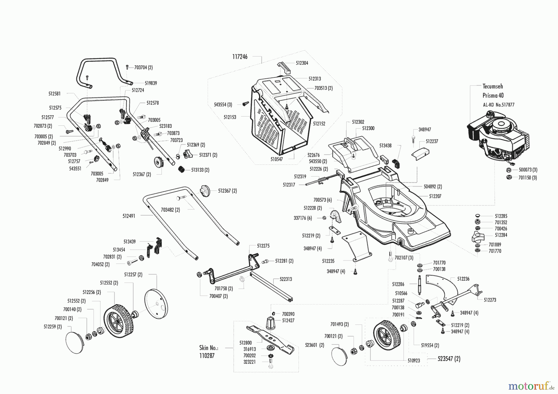 AL-KO Gartentechnik Benzinrasenmäher Sunline 480 B Seite 1