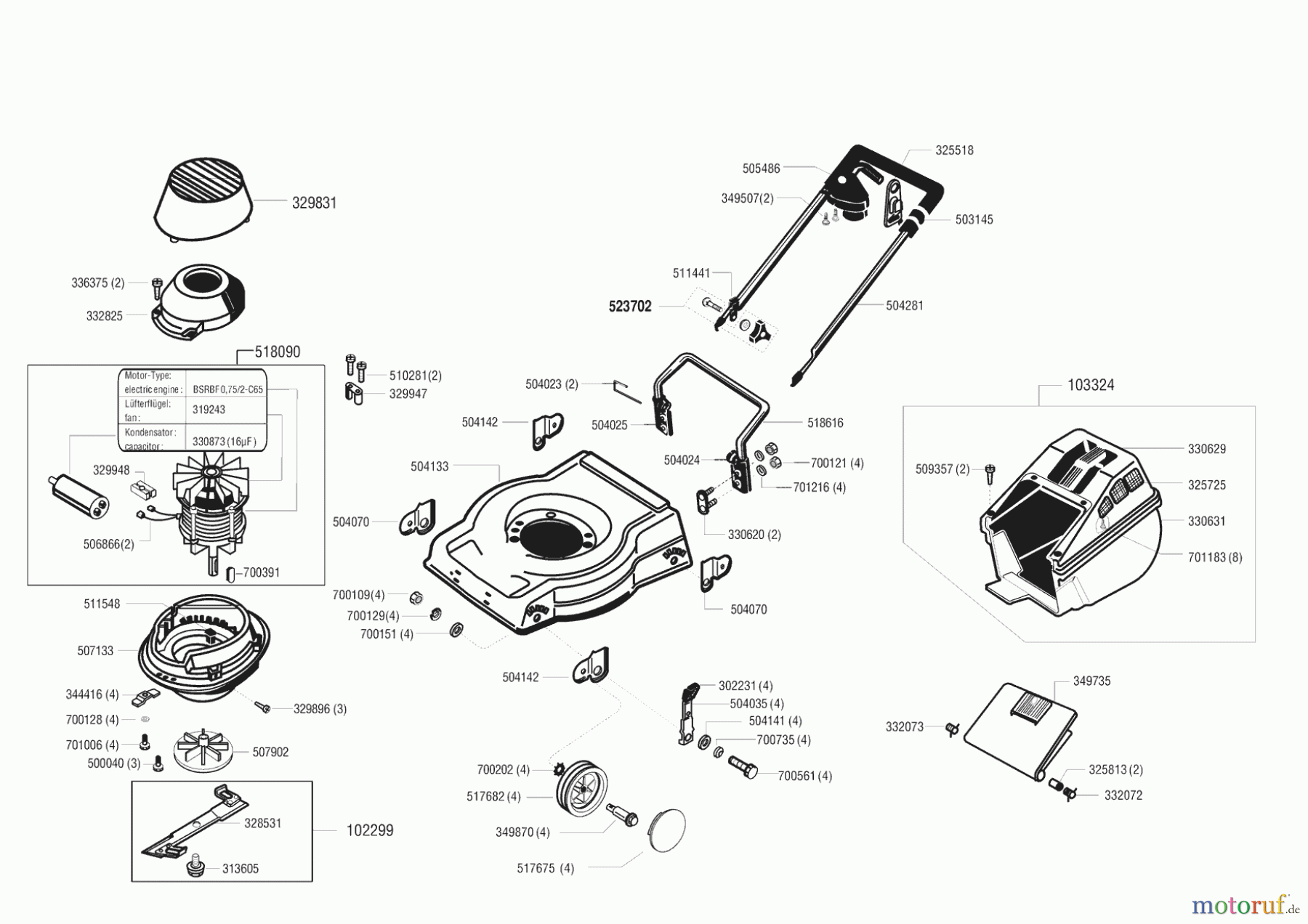 AL-KO Gartentechnik Elektrorasenmäher 48 E 03/1996 Seite 1