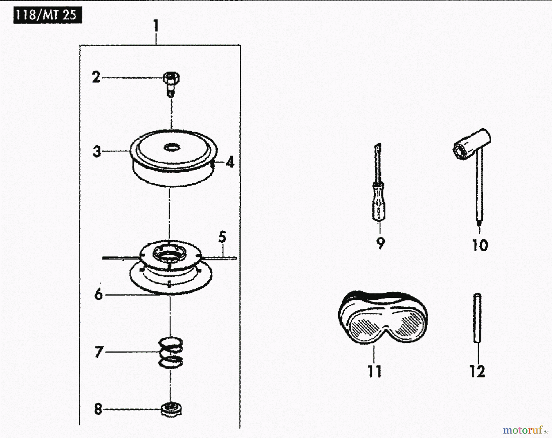  Solo by AL-KO Gartentechnik Motorsensen 118 ET 041996 Druck 9 118 700 04/1996 [SN: ET 041996 Druck 9 118 700] - 06/1998 [SN: ET 061998 Druck 9 118 701] Seite 6