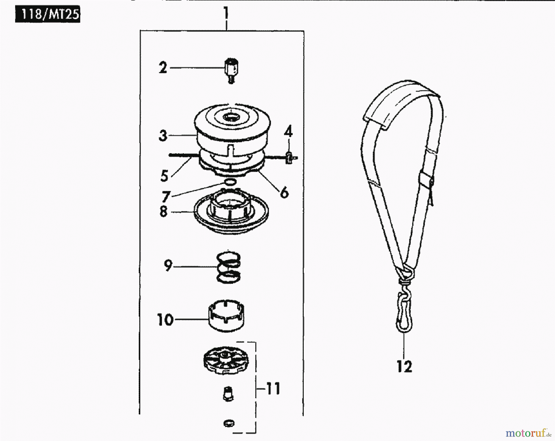  Solo by AL-KO Gartentechnik Motorsensen 118 ET 041996 Druck 9 118 700 04/1996 [SN: ET 041996 Druck 9 118 700] - 06/1998 [SN: ET 061998 Druck 9 118 701] Seite 8