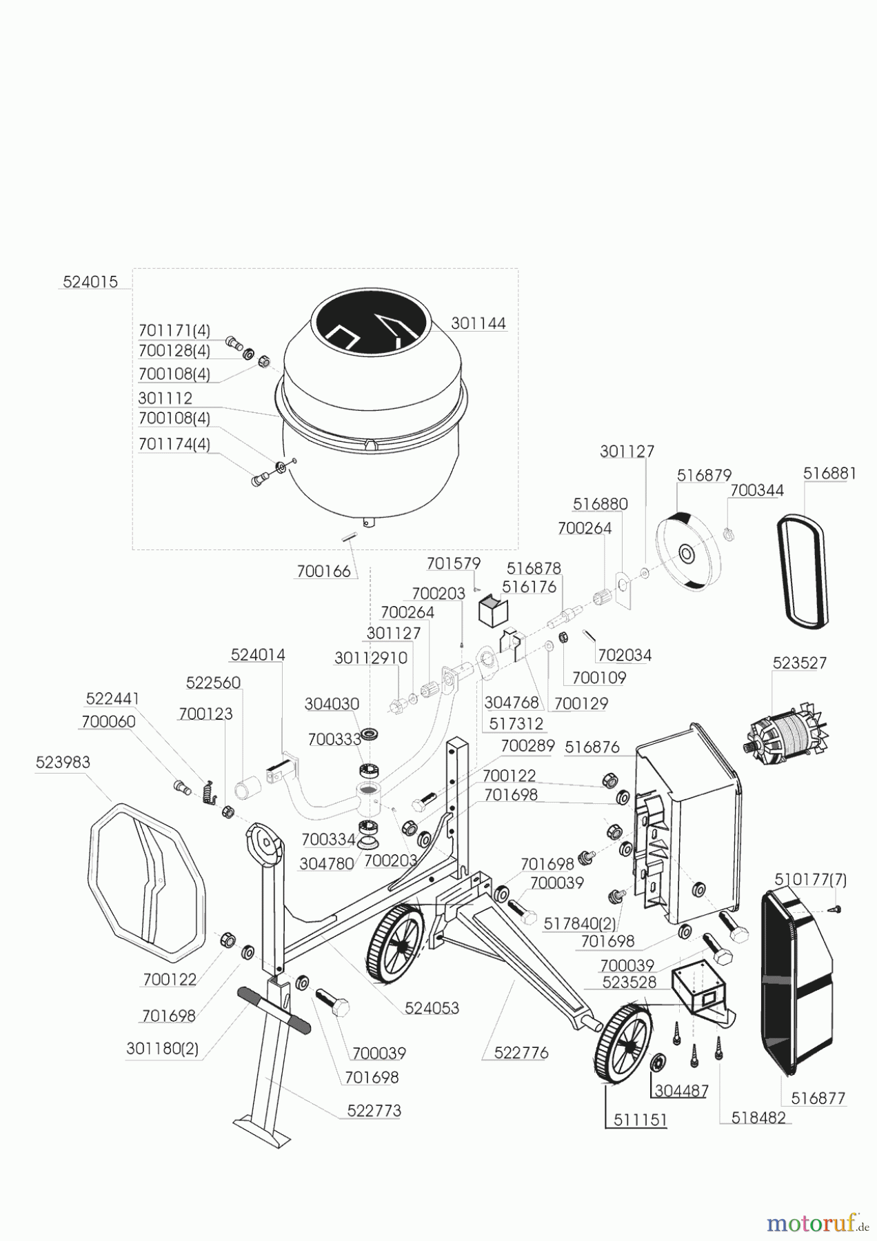 AL-KO Heimwerkertechnik Betonmörtelmaschinen ZB 1202 S/380V 04/1996 Seite 1