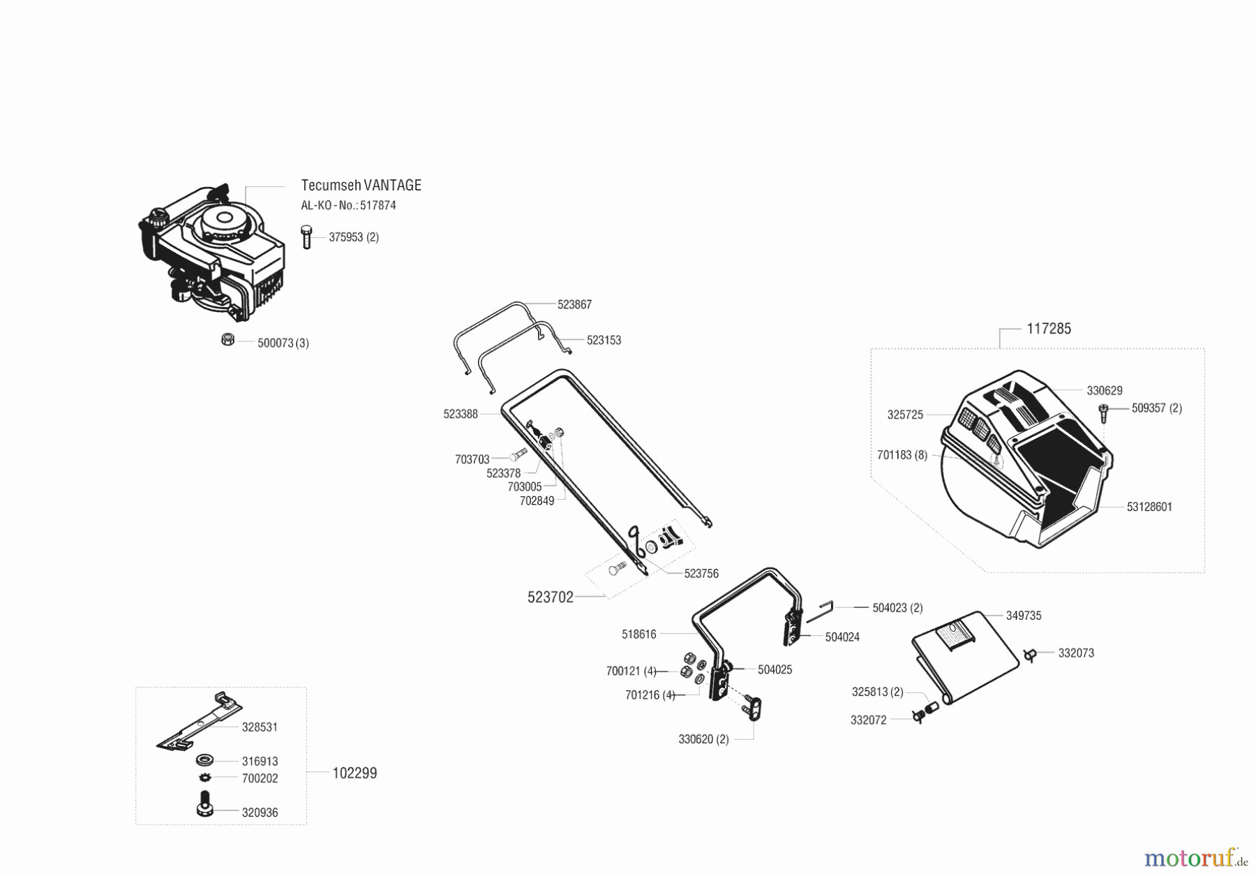 AL-KO Gartentechnik Benzinrasenmäher 48 BHR Seite 1