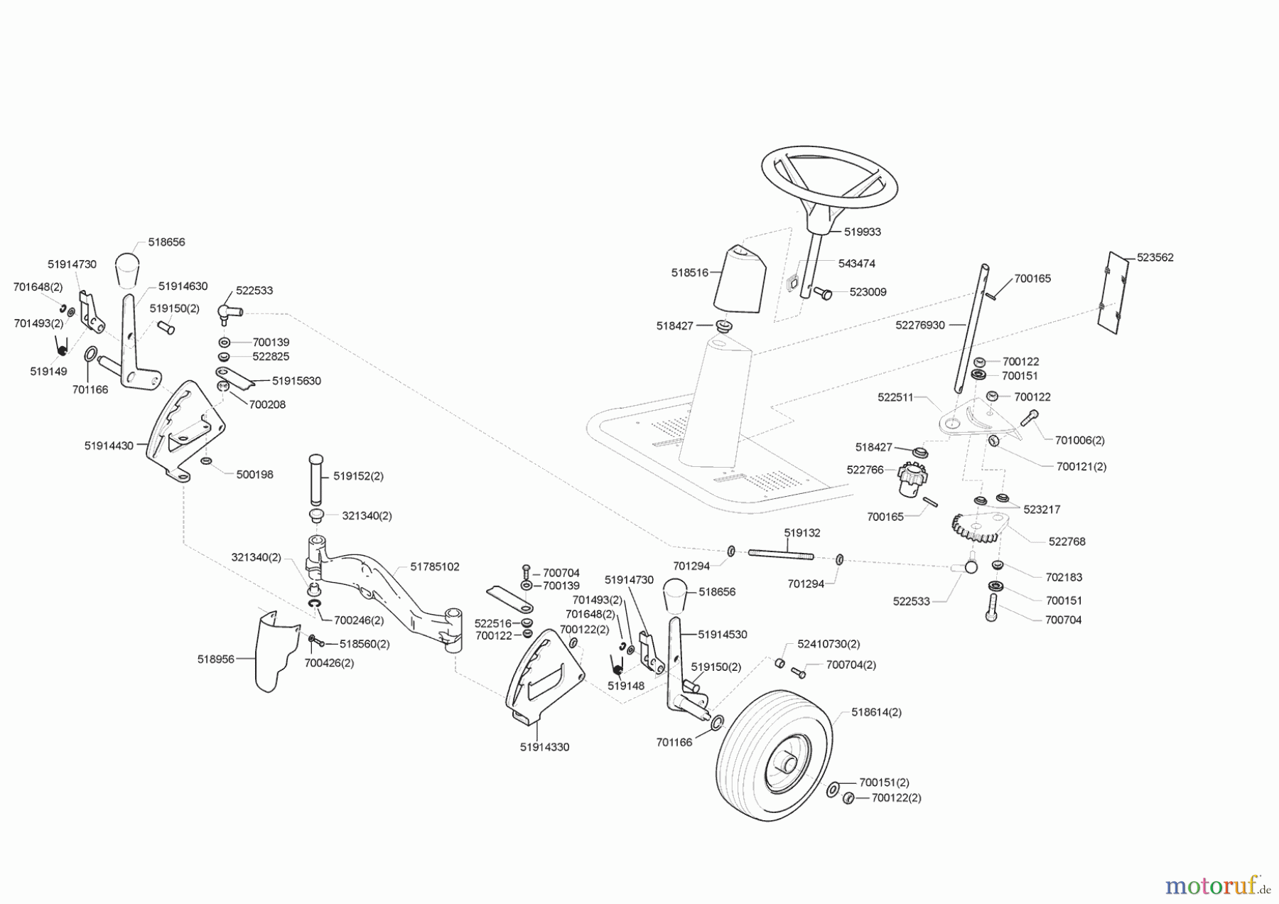 Master Gartentechnik Aufsitzmäher 8-55 11/1996 - 05/1997 Seite 2