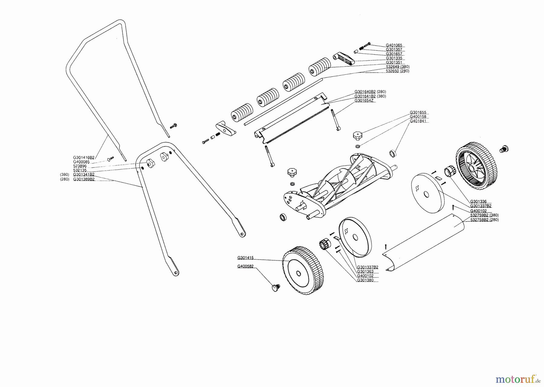 AL-KO Gartentechnik Handrasenmäher Sunline 380 CL 01/1997 - 01/1998 Seite 1