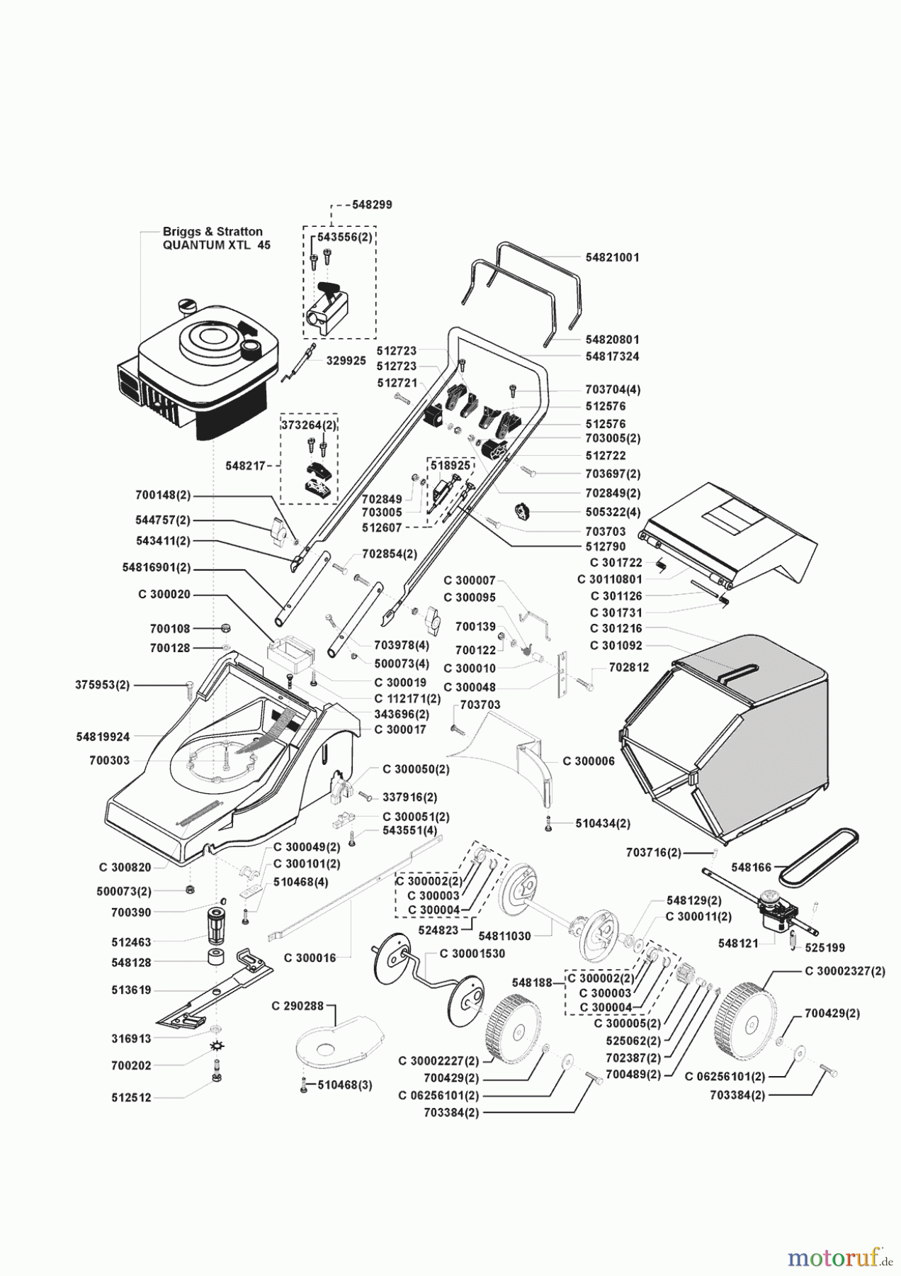 AL-KO Gartentechnik Benzinrasenmäher Saturn 46 BR 01/1997 Seite 1