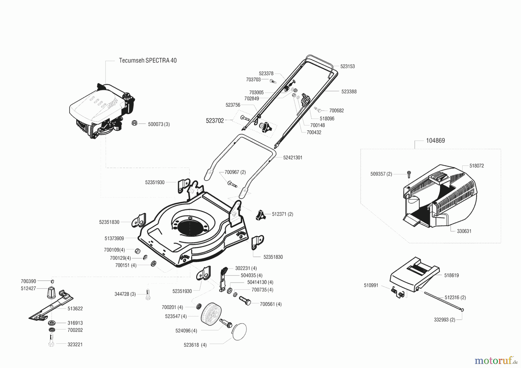 AL-KO Gartentechnik Benzinrasenmäher Euromat 48 B Seite 1