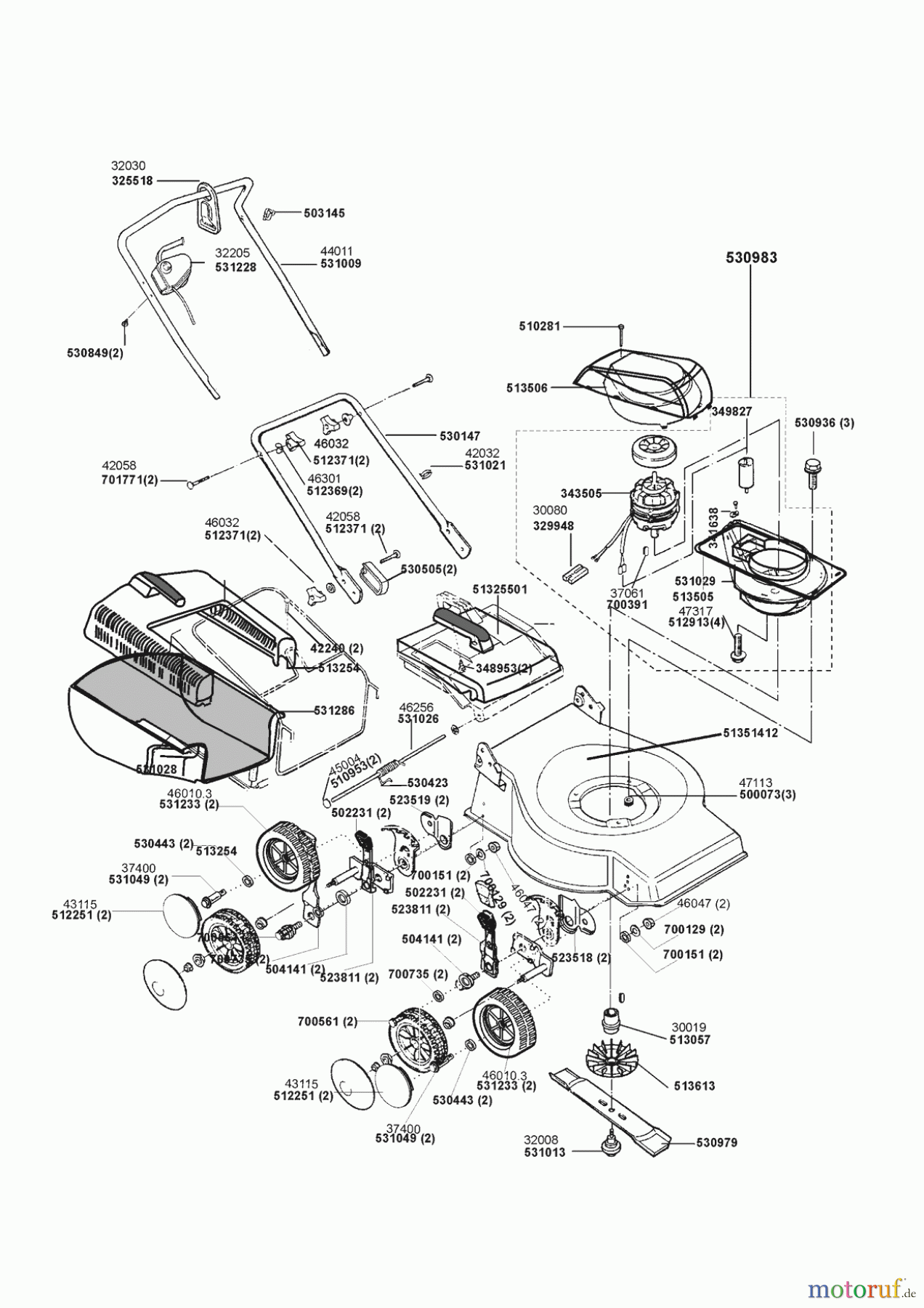 Orion Gartentechnik Elektrorasenmäher 460 E Seite 1