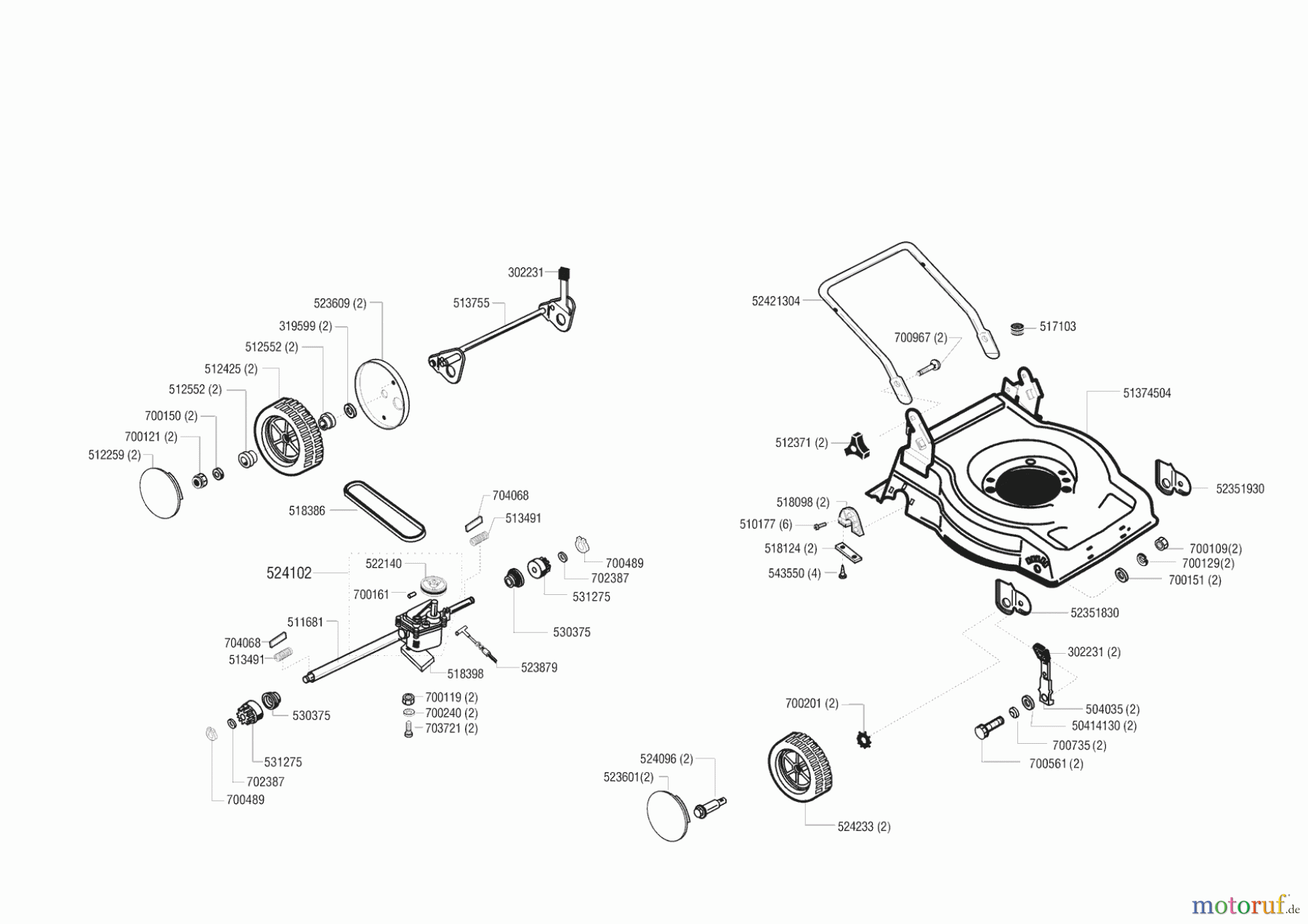 AL-KO Gartentechnik Benzinrasenmäher H-45 XR Seite 2