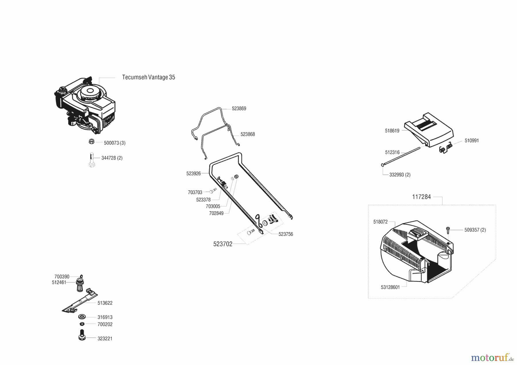  AL-KO Gartentechnik Benzinrasenmäher 48 BHR  ab 11/1997 Seite 1