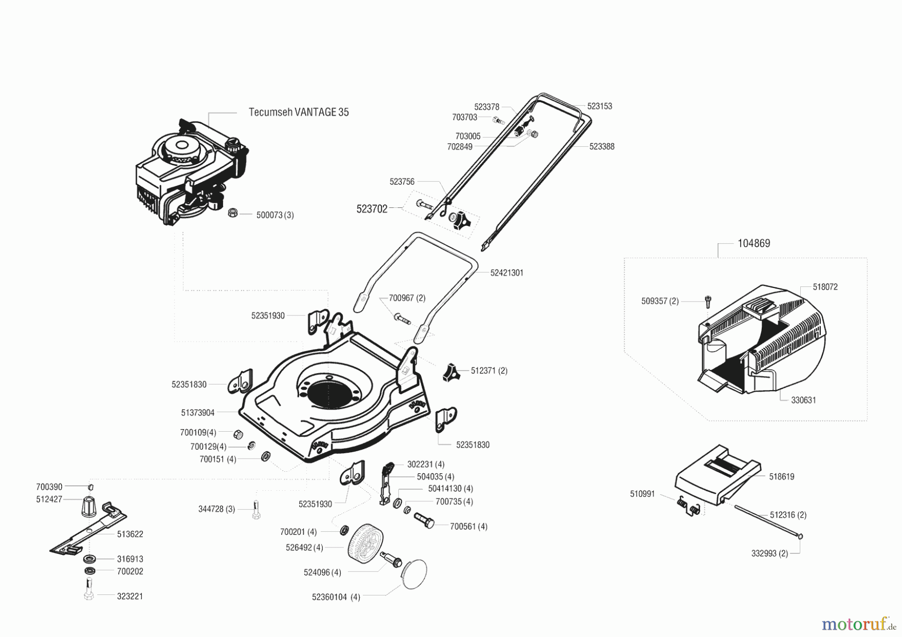 AL-KO Gartentechnik Benzinrasenmäher 48 BH 11/1997 Seite 1