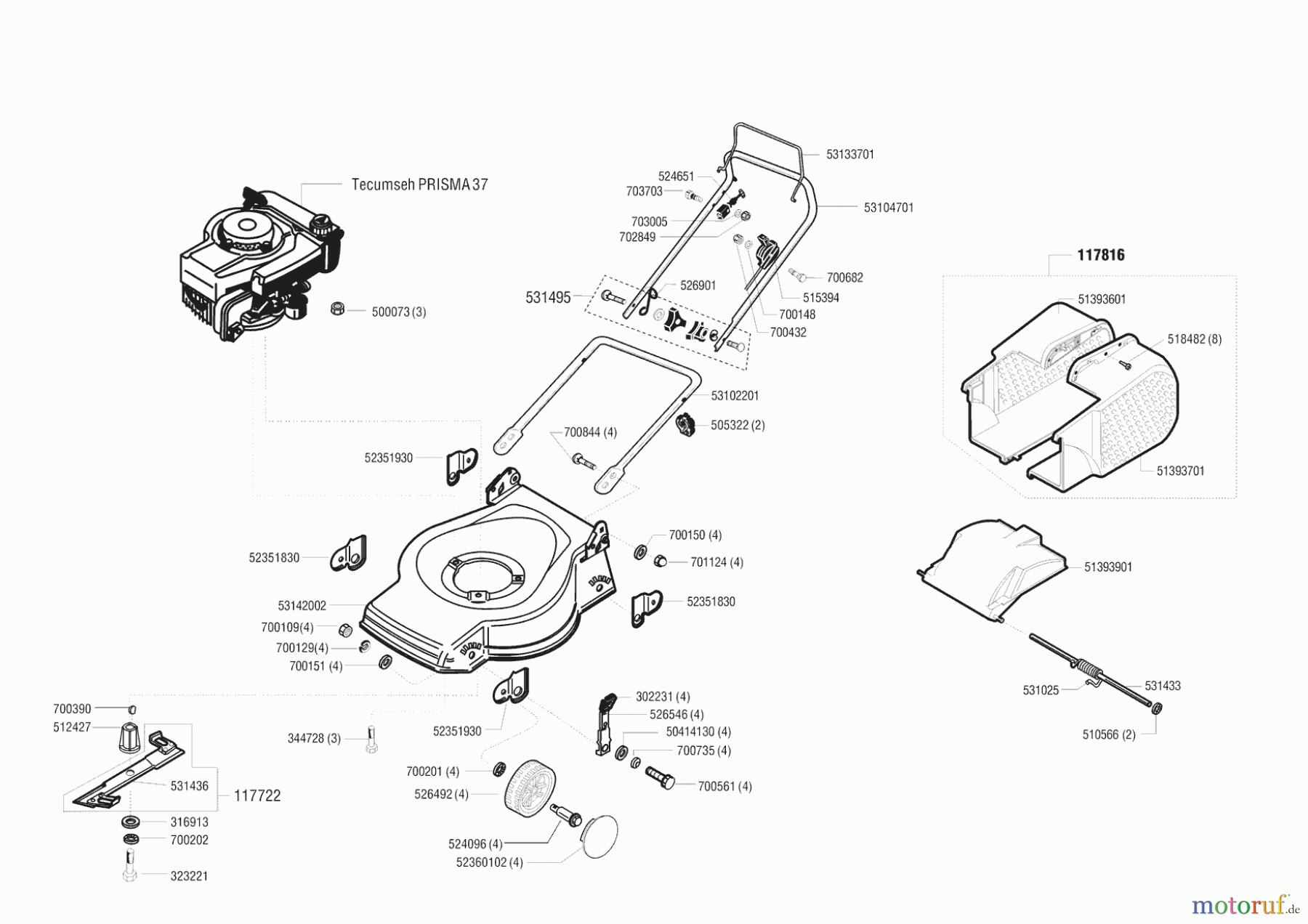AL-KO Gartentechnik Benzinrasenmäher Comfort 470 B Seite 1