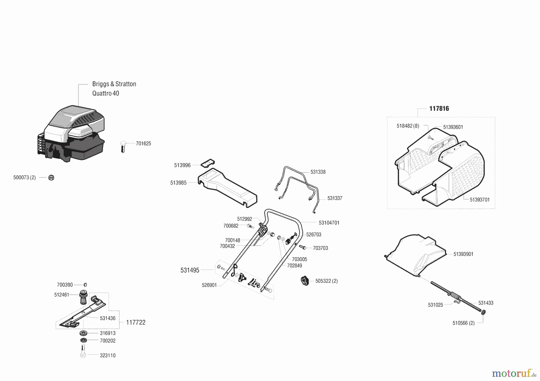 AL-KO Gartentechnik Benzinrasenmäher Comfort Plus 4700 BR Seite 1