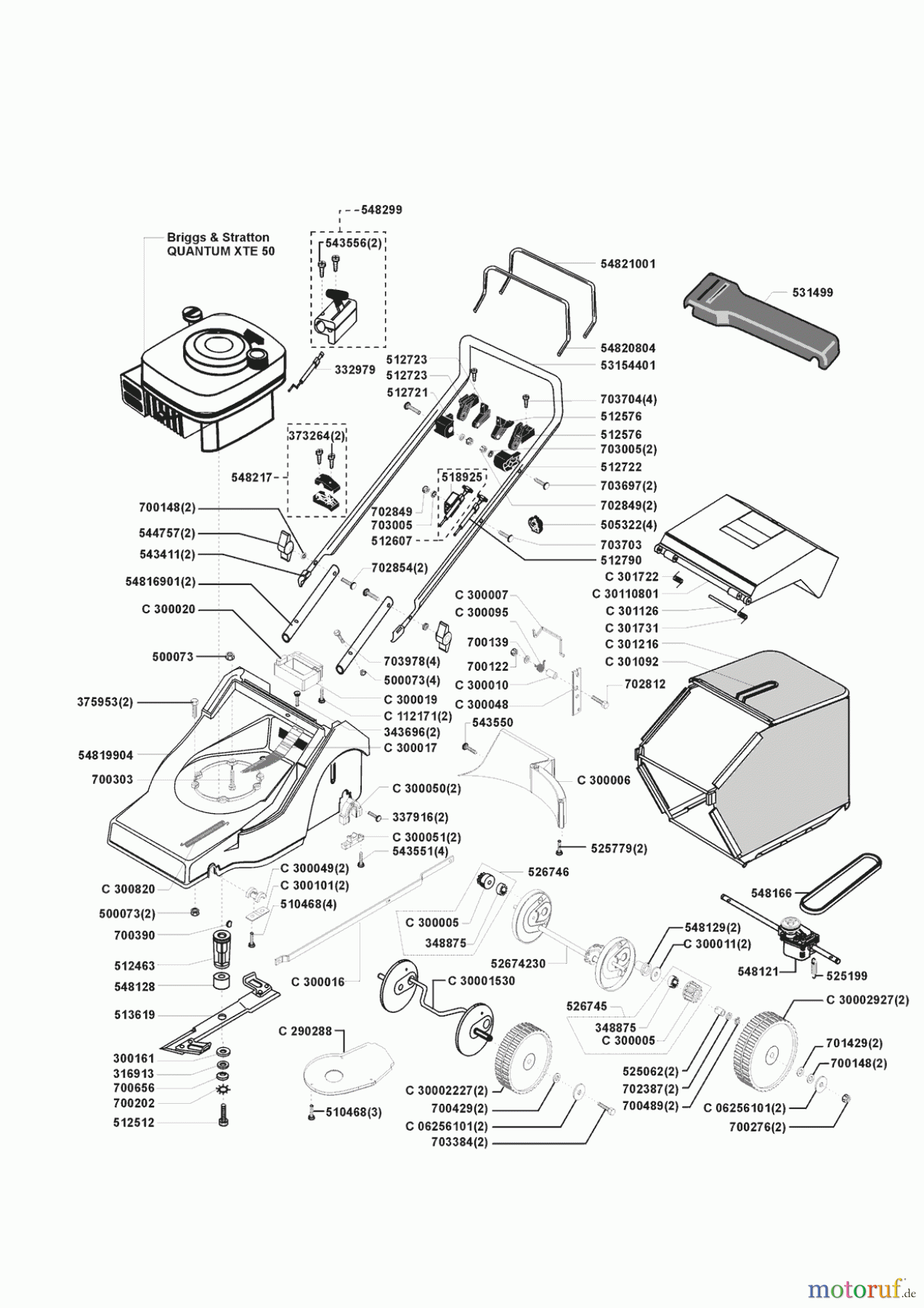 AL-KO Gartentechnik Benzinrasenmäher Highline 465 V ab 02/1998 Seite 1