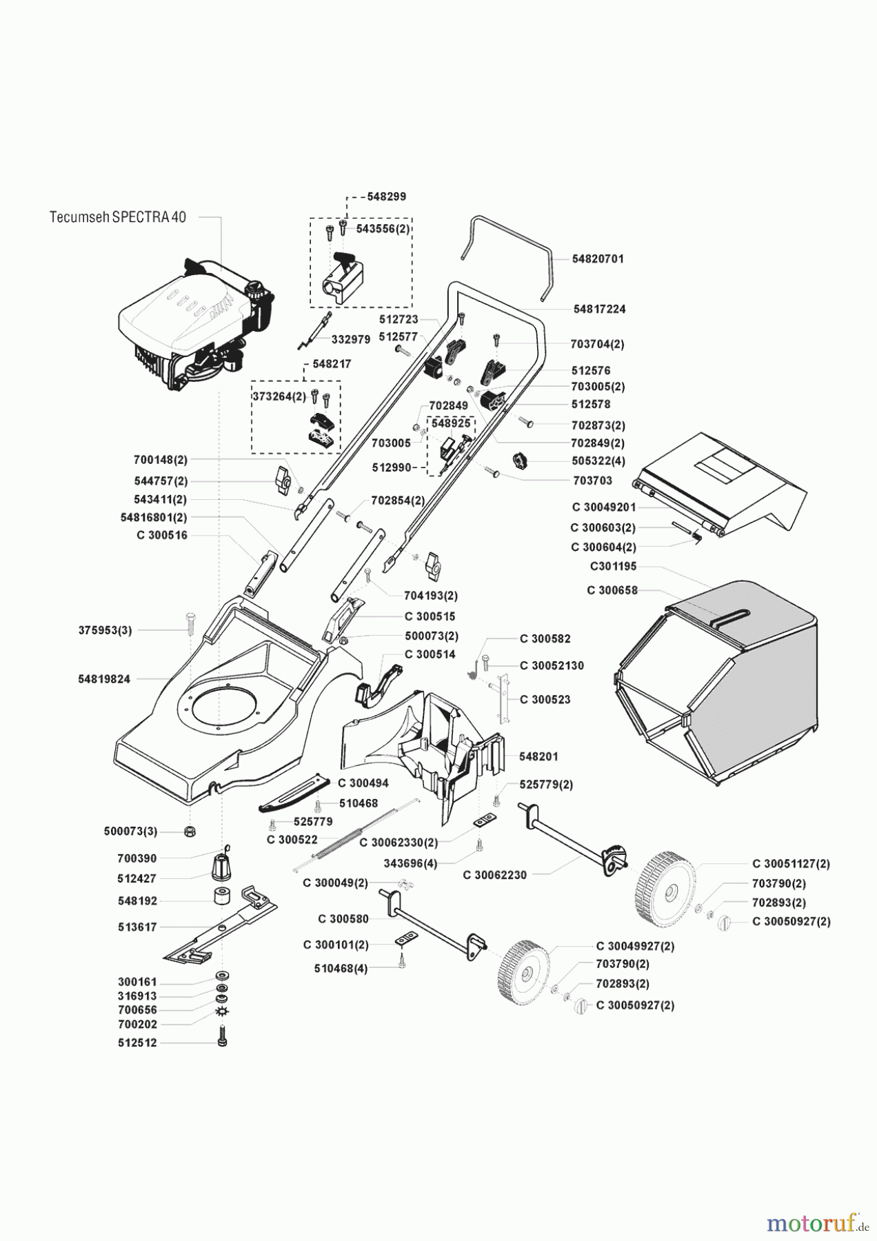 AL-KO Gartentechnik Benzinrasenmäher Urano 40 A ab 02/1998 Seite 1