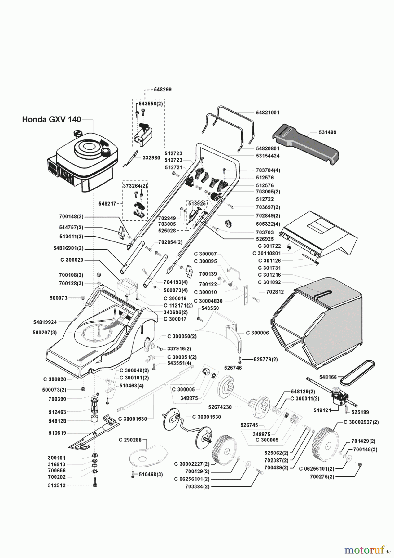 AL-KO Gartentechnik Benzinrasenmäher Saturn 46 HR ab 02/1998 Seite 1