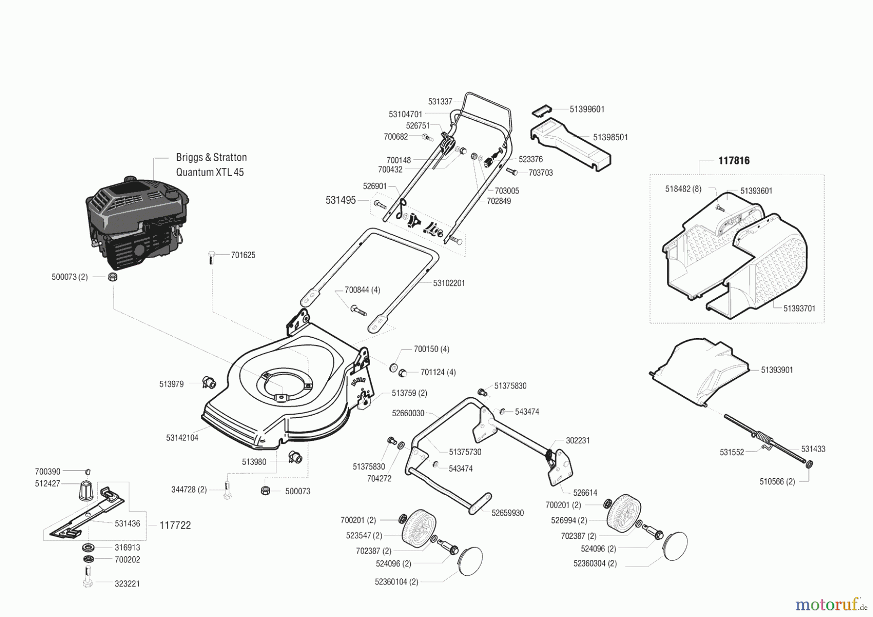 AL-KO Gartentechnik Benzinrasenmäher 470 B Seite 1
