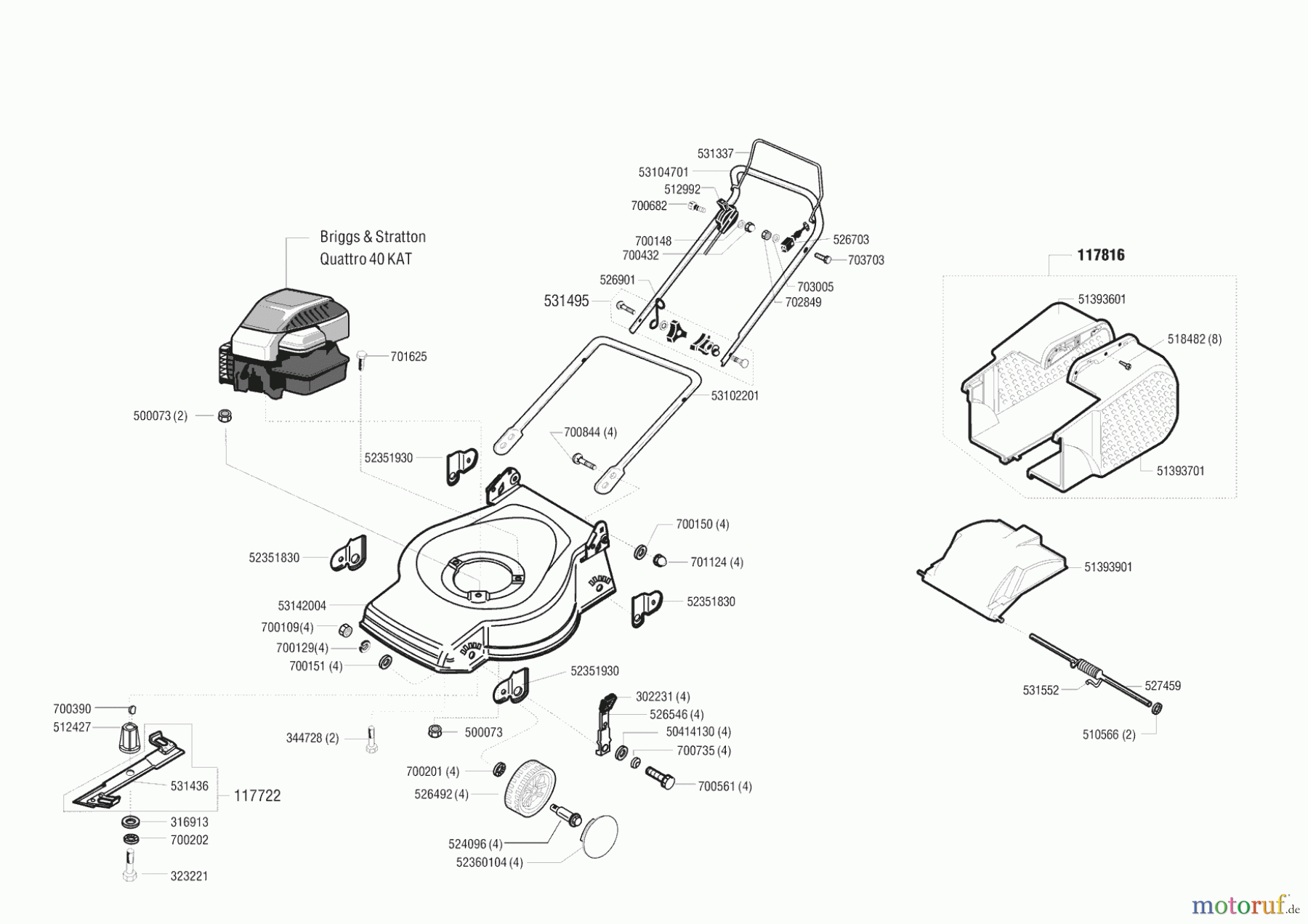 AL-KO Gartentechnik Benzinrasenmäher Comfort 47 B Seite 1