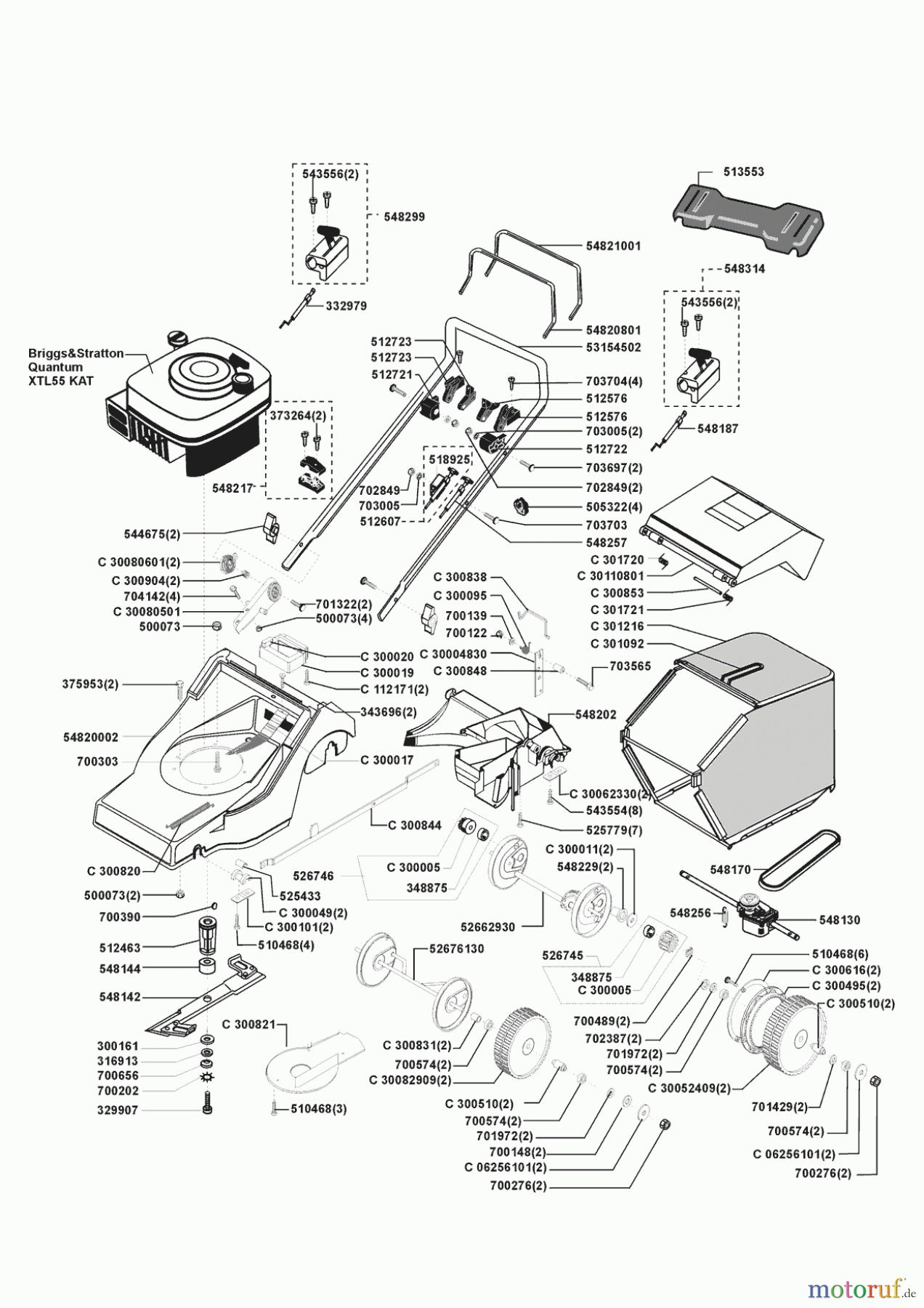 Concord Gartentechnik Benzinrasenmäher 5300 BR Seite 1