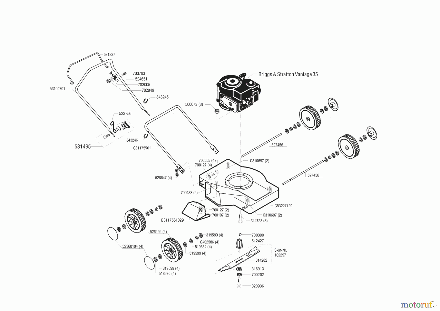 AL-KO Gartentechnik Benzinrasenmäher Turbo Silent S Seite 1