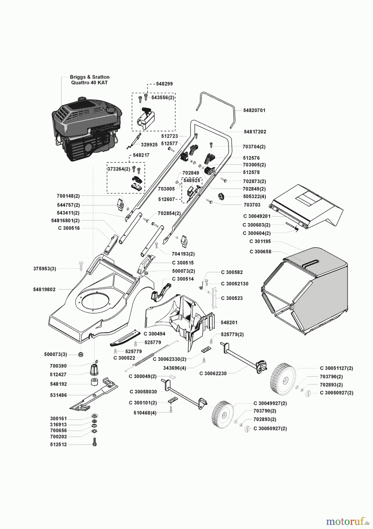Concord Gartentechnik Benzinrasenmäher 4000 B Seite 1