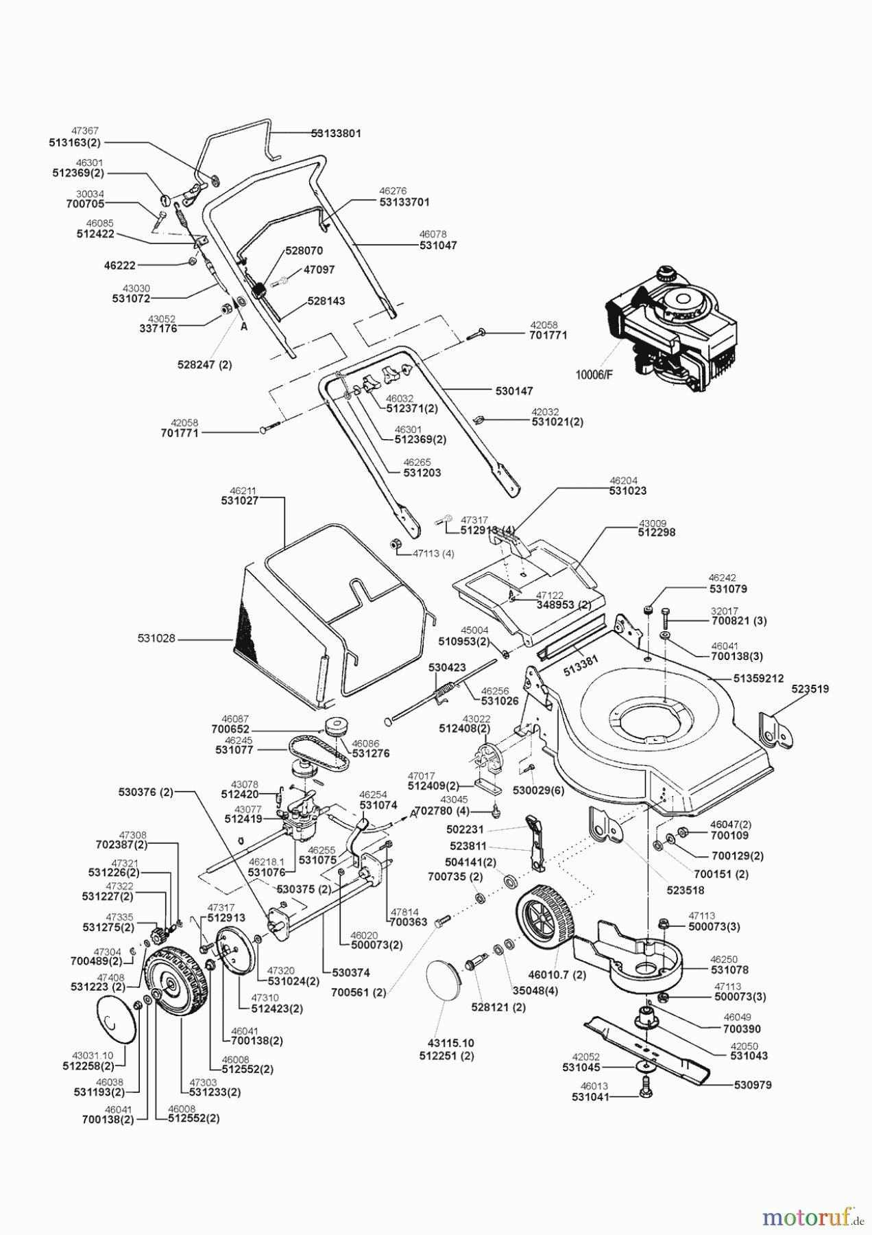  Sigma Gartentechnik Benzinrasenmäher 464 A 03/1998 - 12/1998 Seite 1