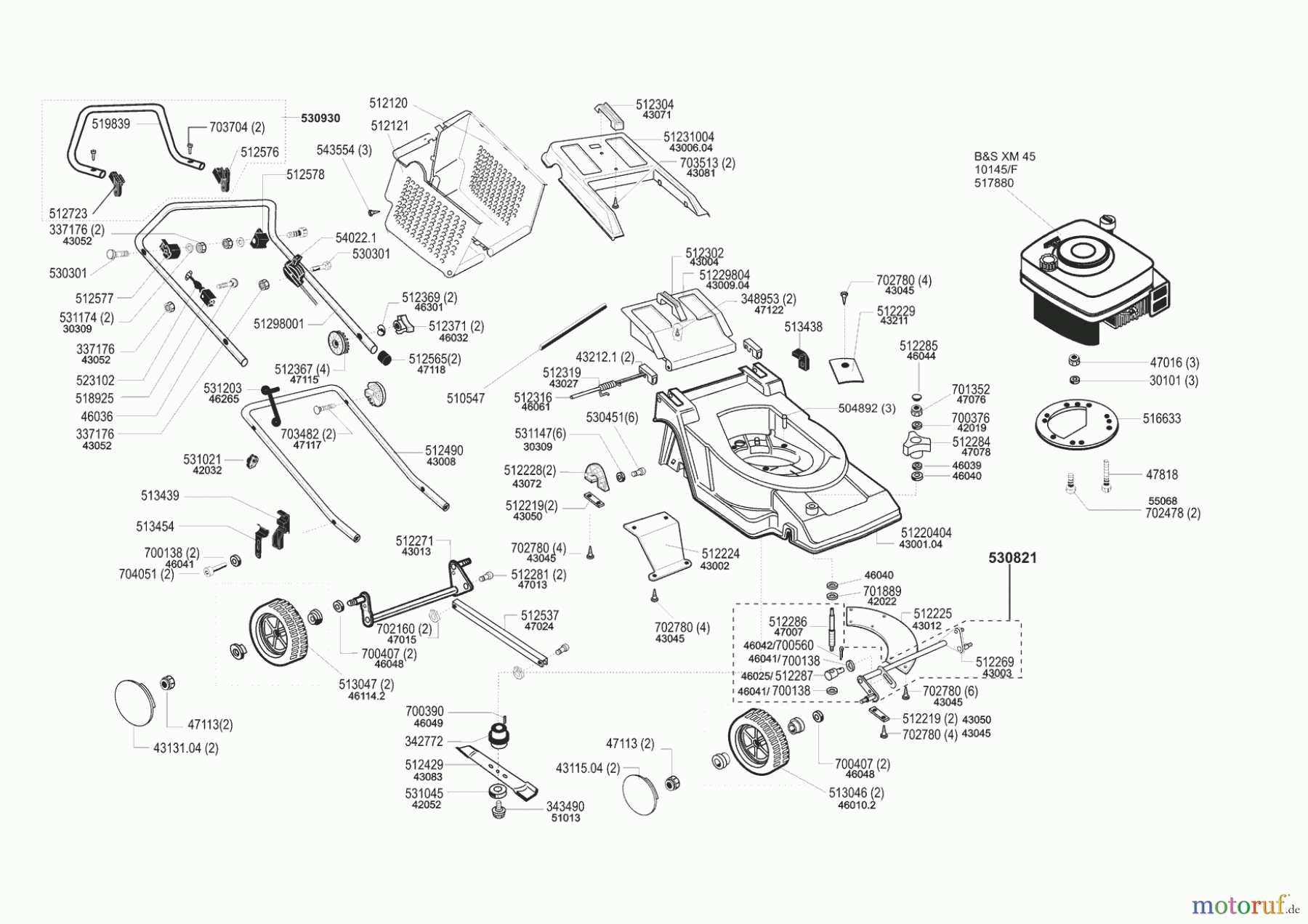 AL-KO Gartentechnik Benzinrasenmäher Sunline 430 B Seite 1