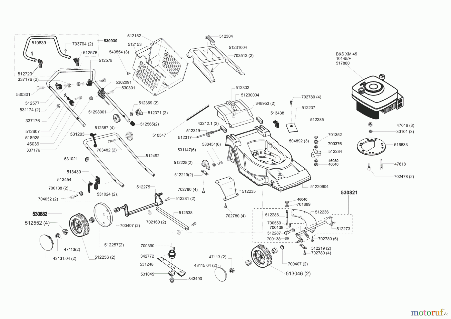 AL-KO Gartentechnik Benzinrasenmäher Sunline 480 B Seite 1