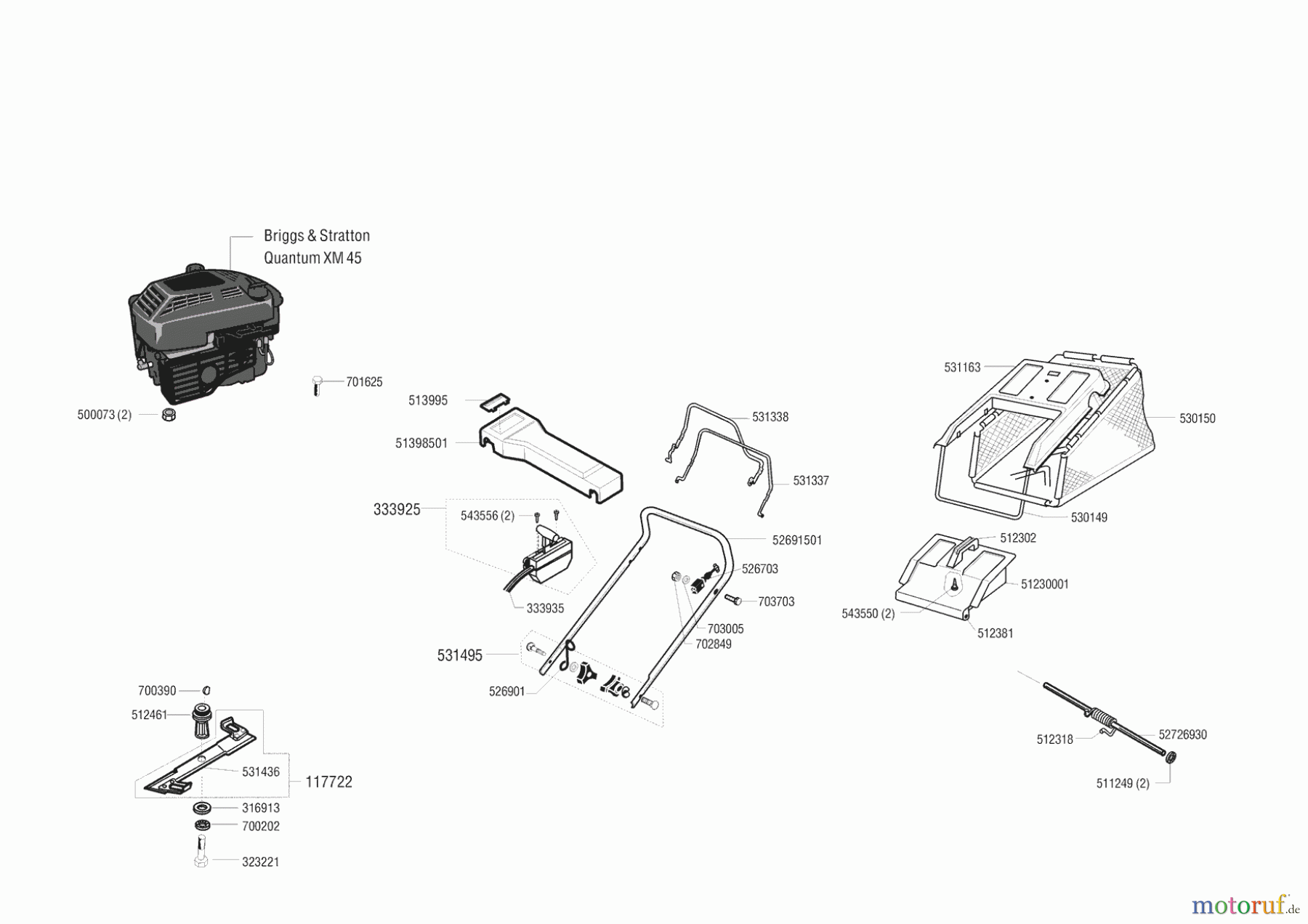 Concord Gartentechnik Benzinrasenmäher 4700 BR Seite 1