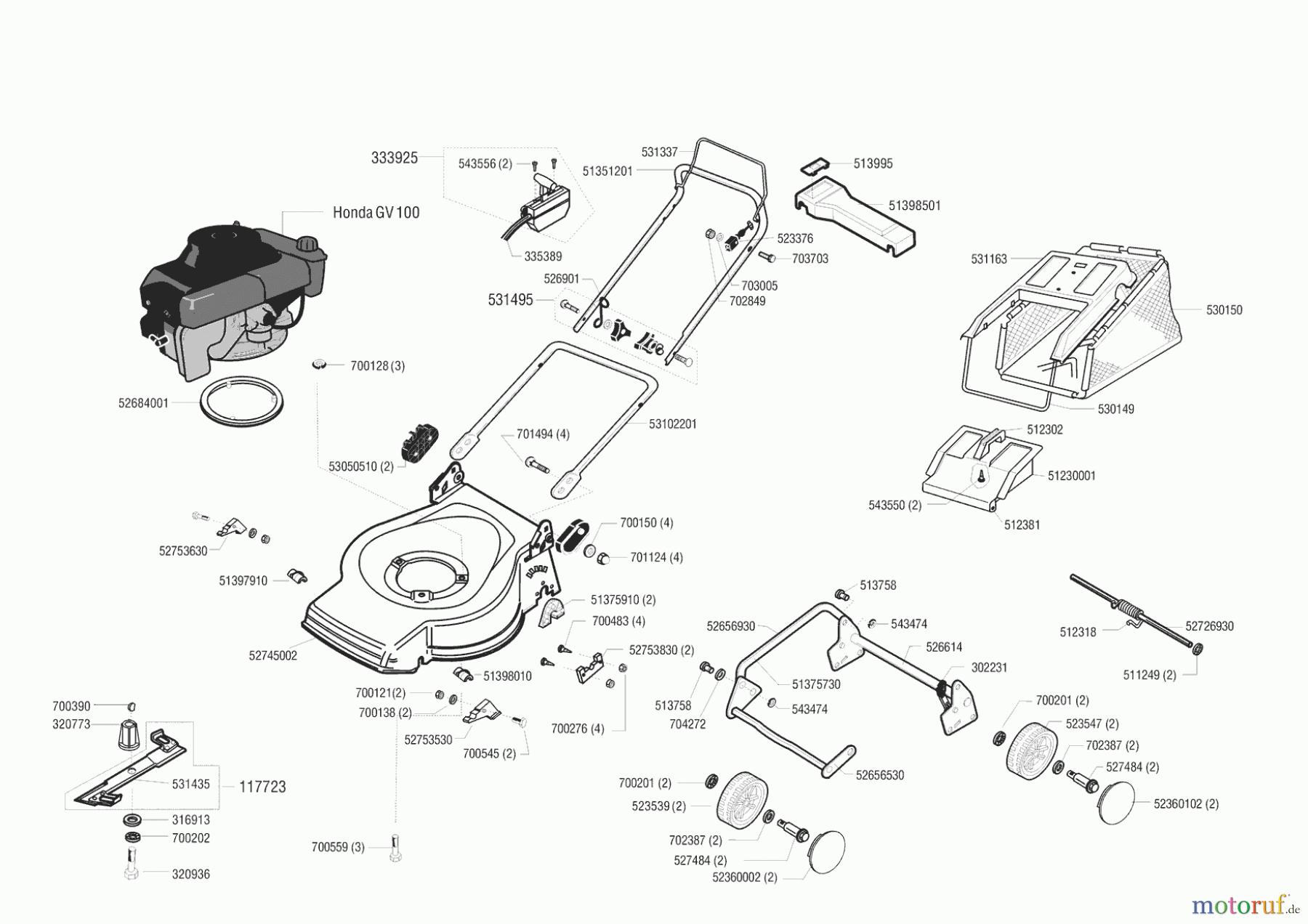 Concord Gartentechnik Benzinrasenmäher 4200 H Seite 1