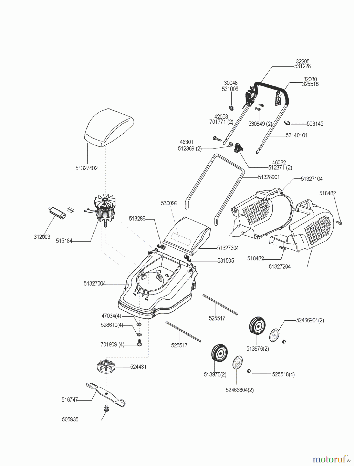 AL-KO Gartentechnik Elektrorasenmäher Rasaero 320 E Seite 1