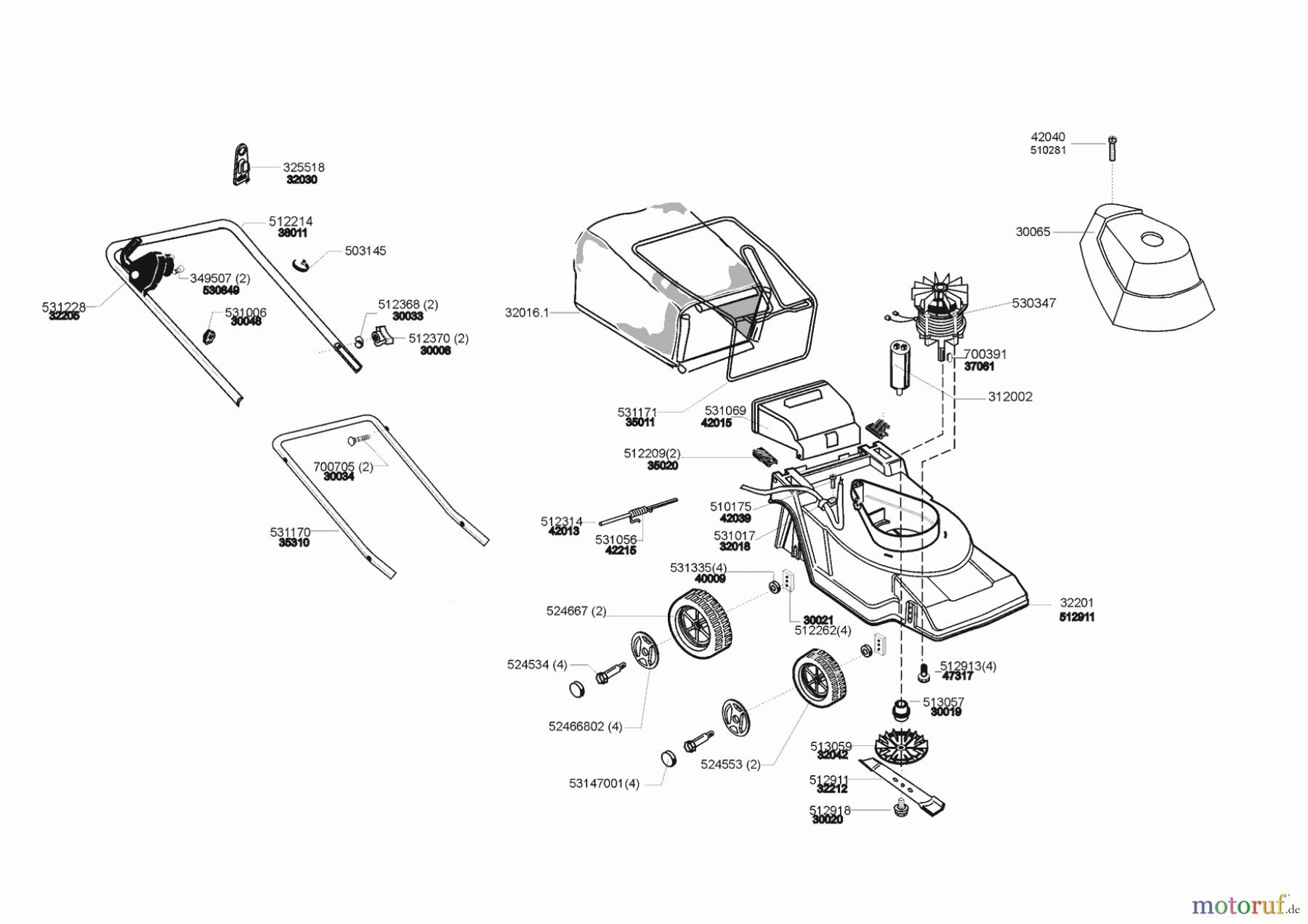 AL-KO Gartentechnik Elektrorasenmäher Topline 310 PE Seite 1