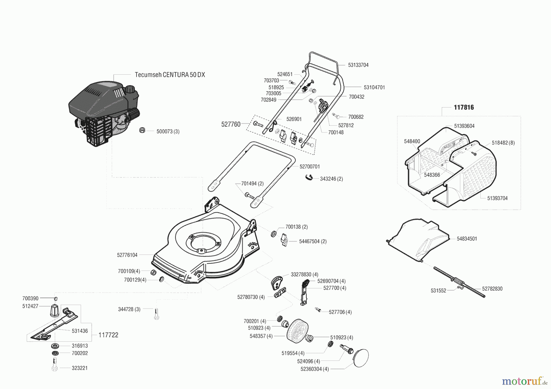 AL-KO Gartentechnik Benzinrasenmäher Comfort 47 B 11/1998 - 02/2000 Seite 1