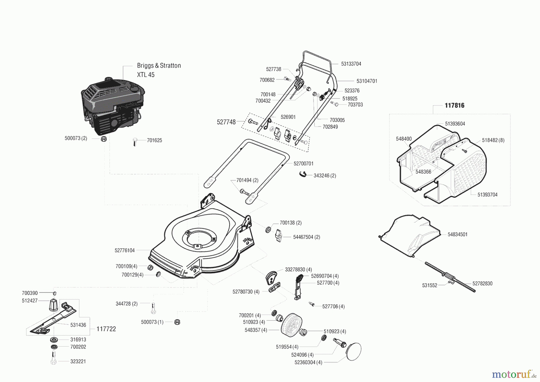 AL-KO Gartentechnik Benzinrasenmäher Comfort 47 B Seite 1