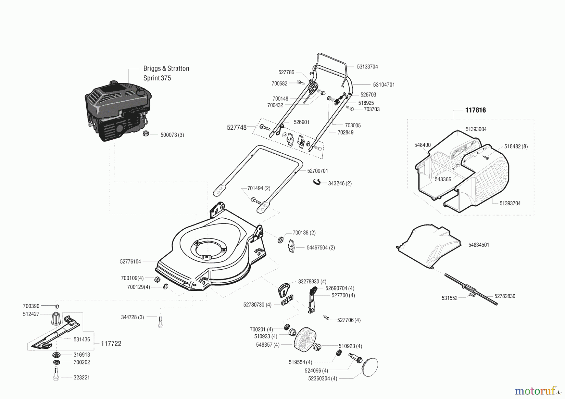 AL-KO Gartentechnik Benzinrasenmäher Comfort 47 B 11/1998 - 11/1999 Seite 1