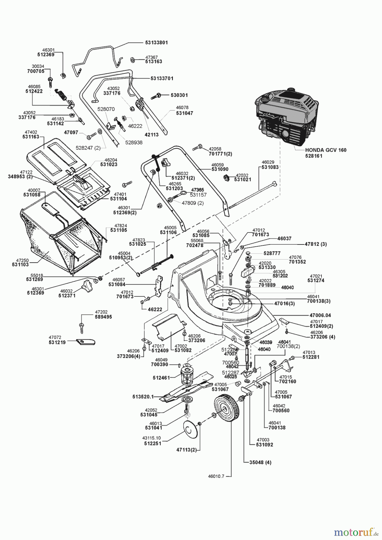 AL-KO Gartentechnik Benzinrasenmäher Herbanax 5500 AL-H Seite 1