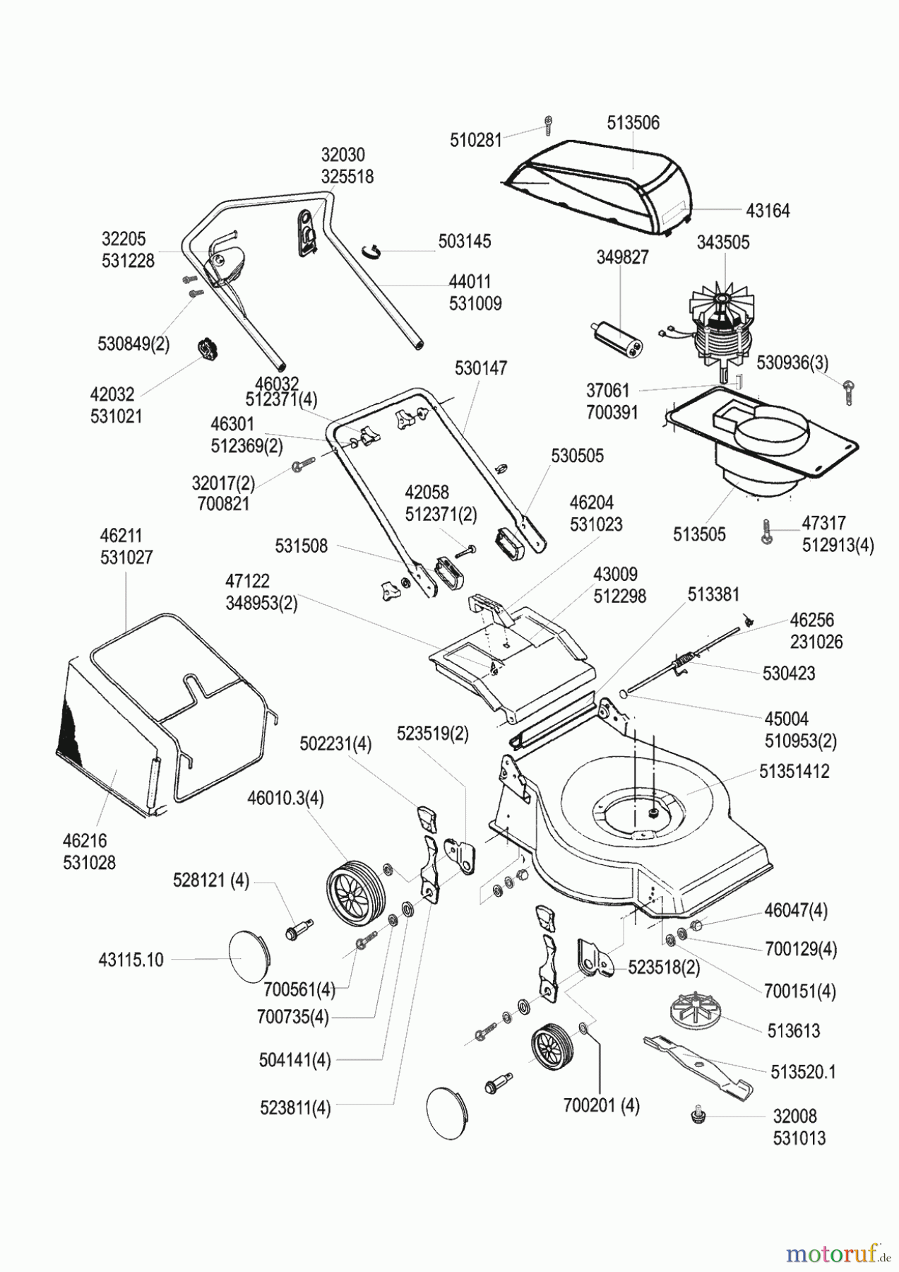 Orion Gartentechnik Elektrorasenmäher Hagarin 460 E 12/1998 Seite 1