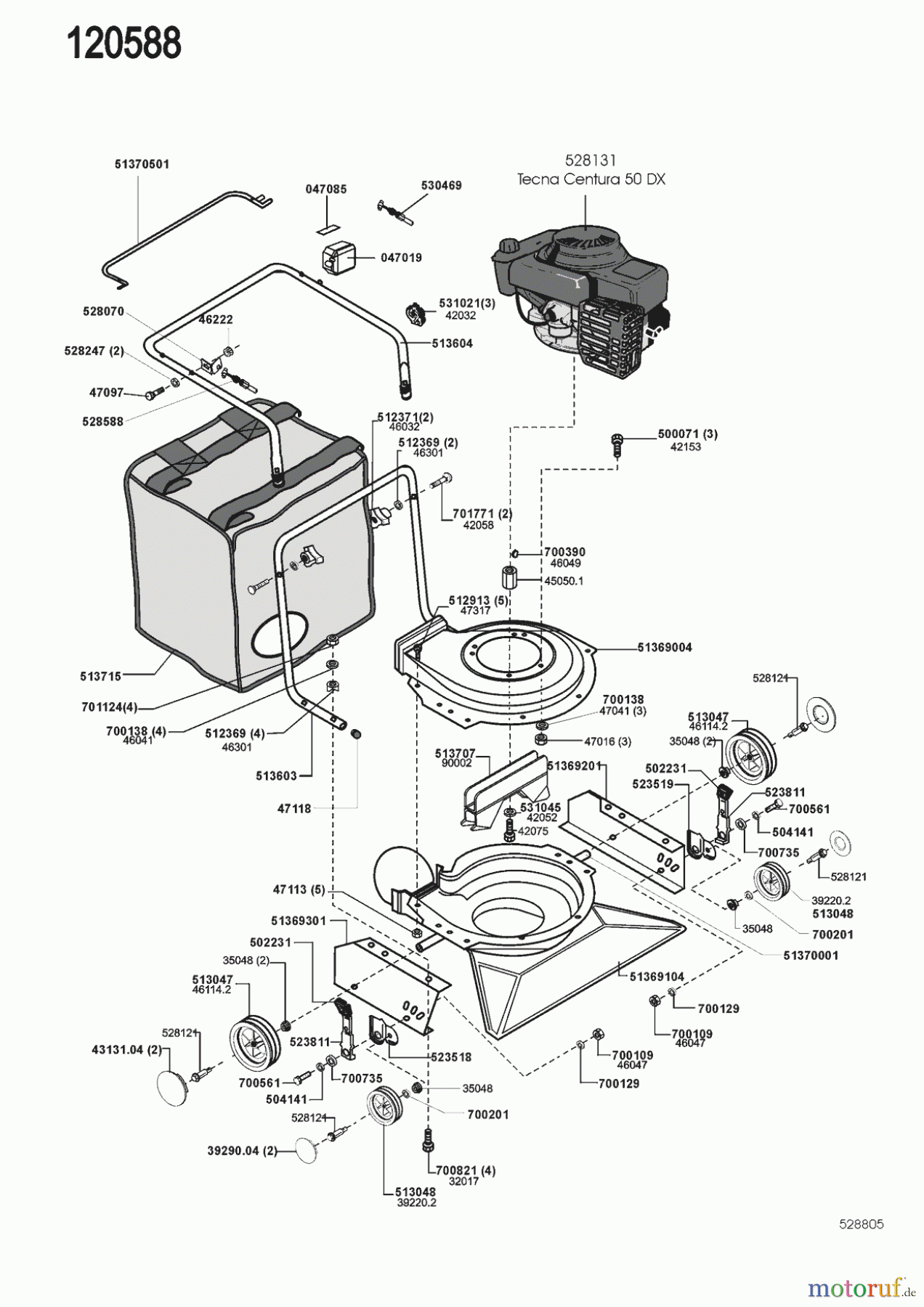  AL-KO Gartentechnik Laubsauger Hurr. 750 B TEC 50 12/1998 - 09/2001 Seite 1