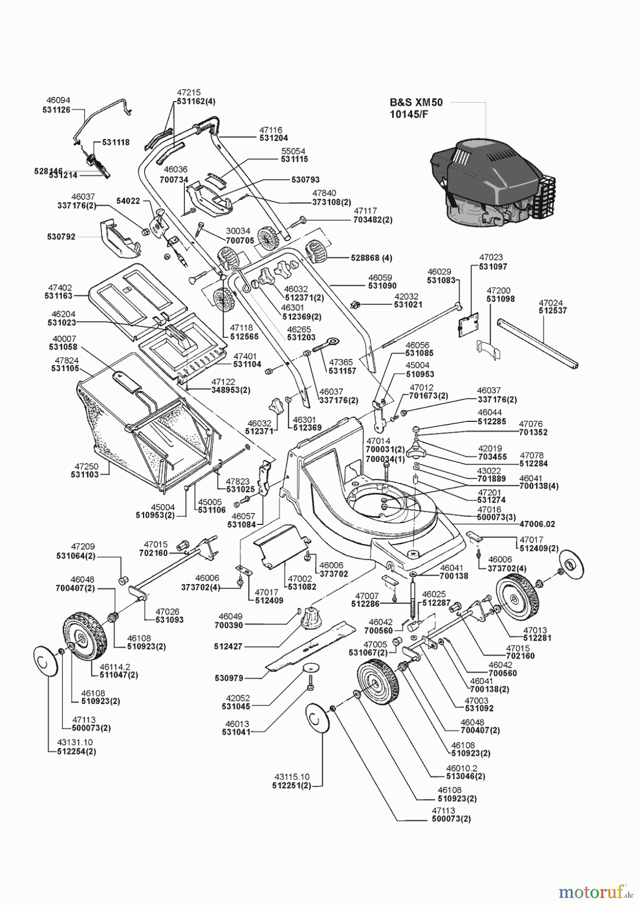  Sigma Gartentechnik Benzinrasenmäher NL 474 B Seite 1