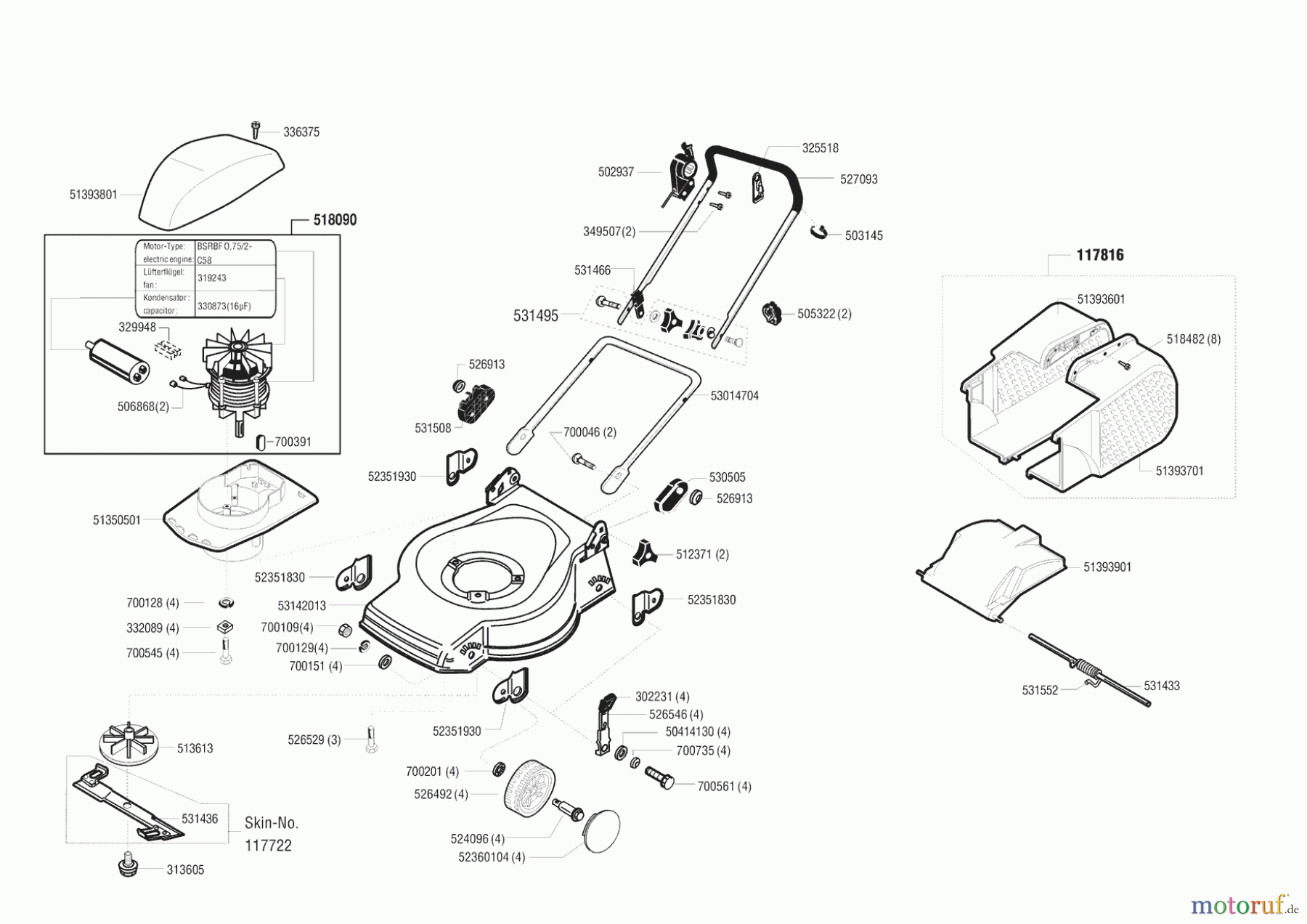  Gardol Gartentechnik Elektrorasenmäher 4716 E Seite 1